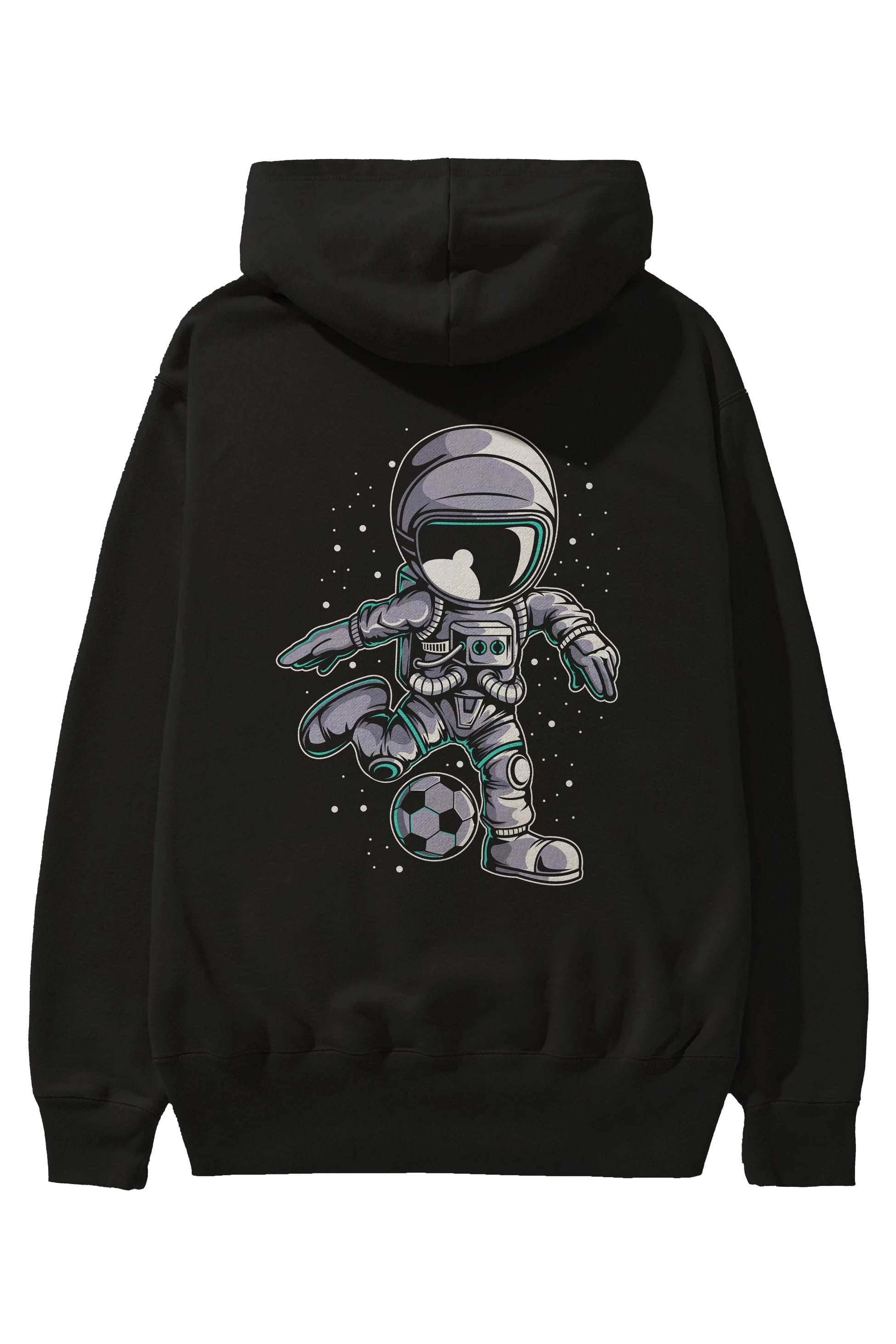 Astronaut Soccer (2) Arka Baskılı Hoodie Oversize Kapüşonlu Sweatshirt Erkek Kadın Unisex
