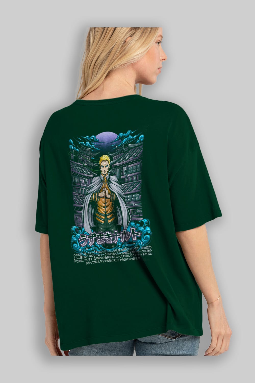 NARUTO (8) Anime Arka Baskılı Oversize t-shirt Erkek Kadın Unisex