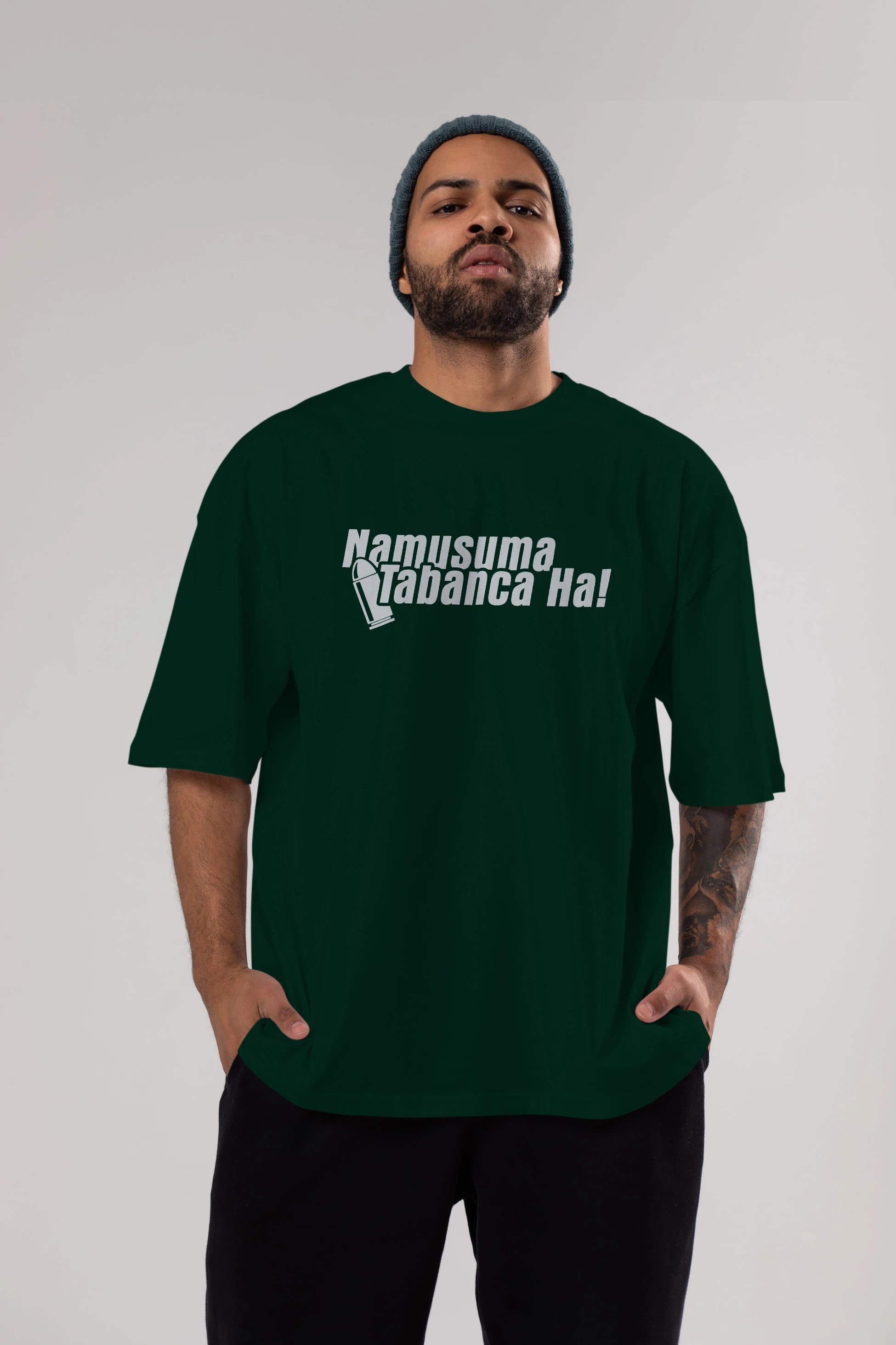 Namusuma Tabanca Ön Baskılı Oversize t-shirt %100 pamuk Erkek Kadın Unisex