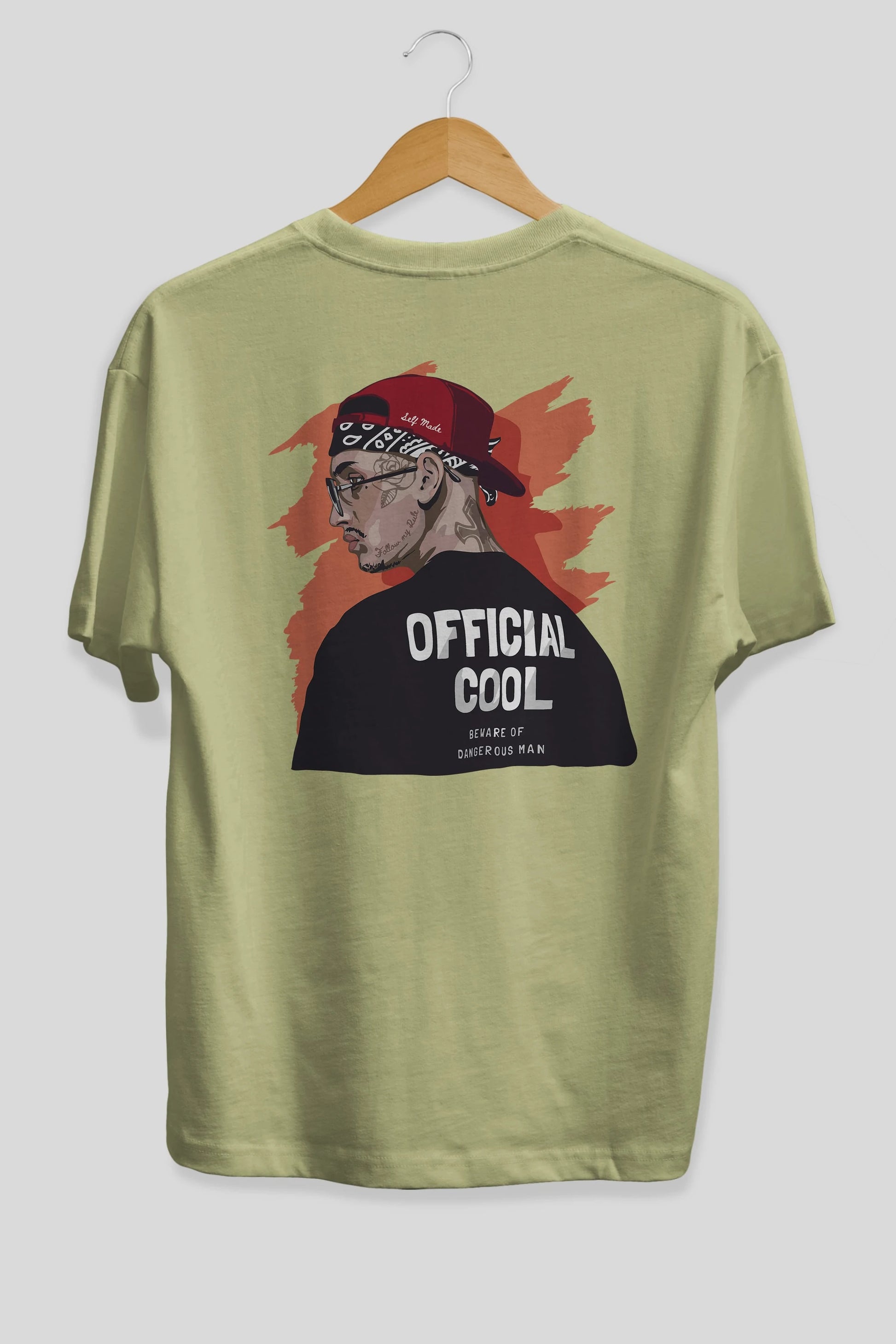 Official Cool Arka Baskılı Oversize t-shirt Erkek Kadın Unisex