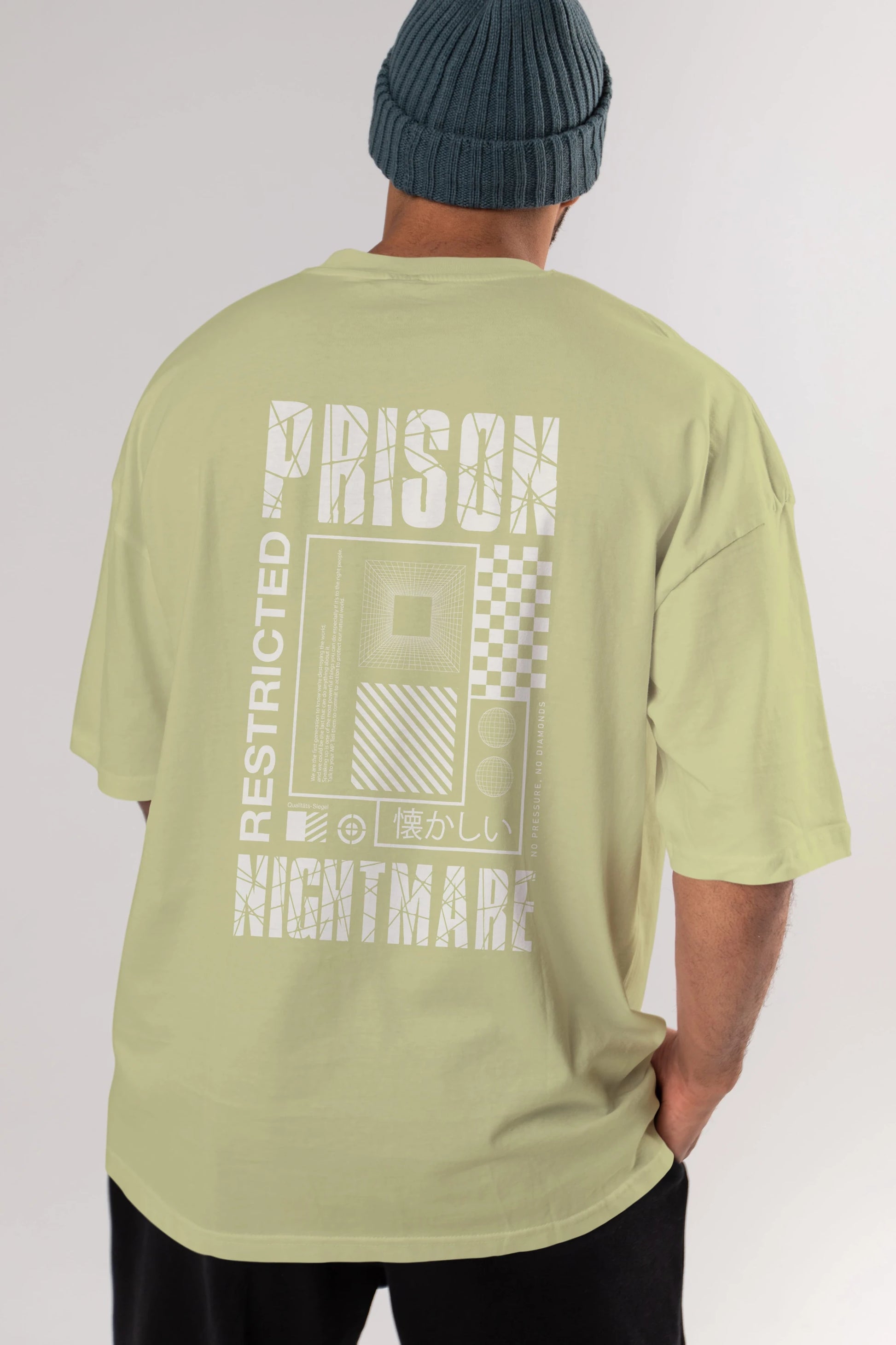Prison Nightmare Arka Baskılı Oversize t-shirt Erkek Kadın Unisex