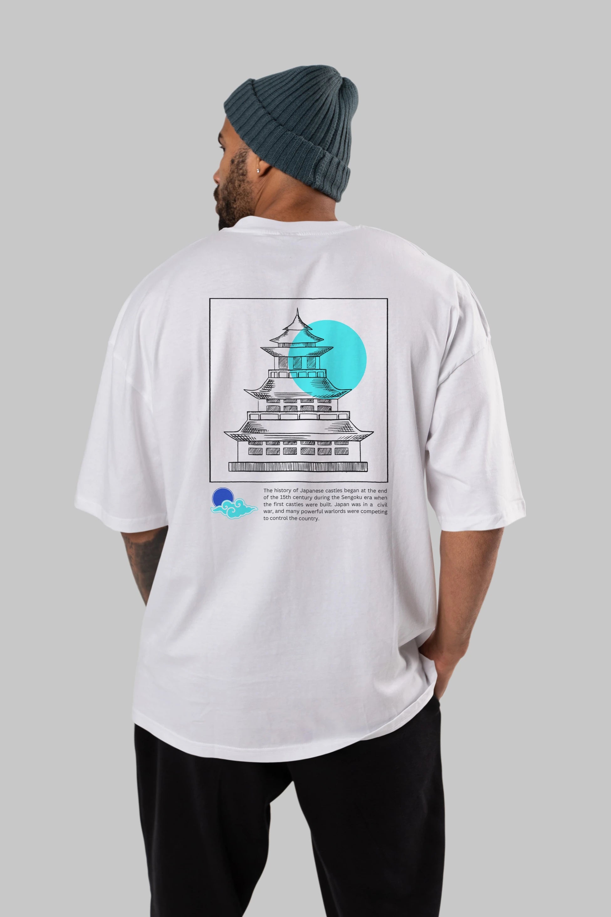 Japan Streetwear Arka Baskılı Oversize t-shirt Erkek Kadın Unisex