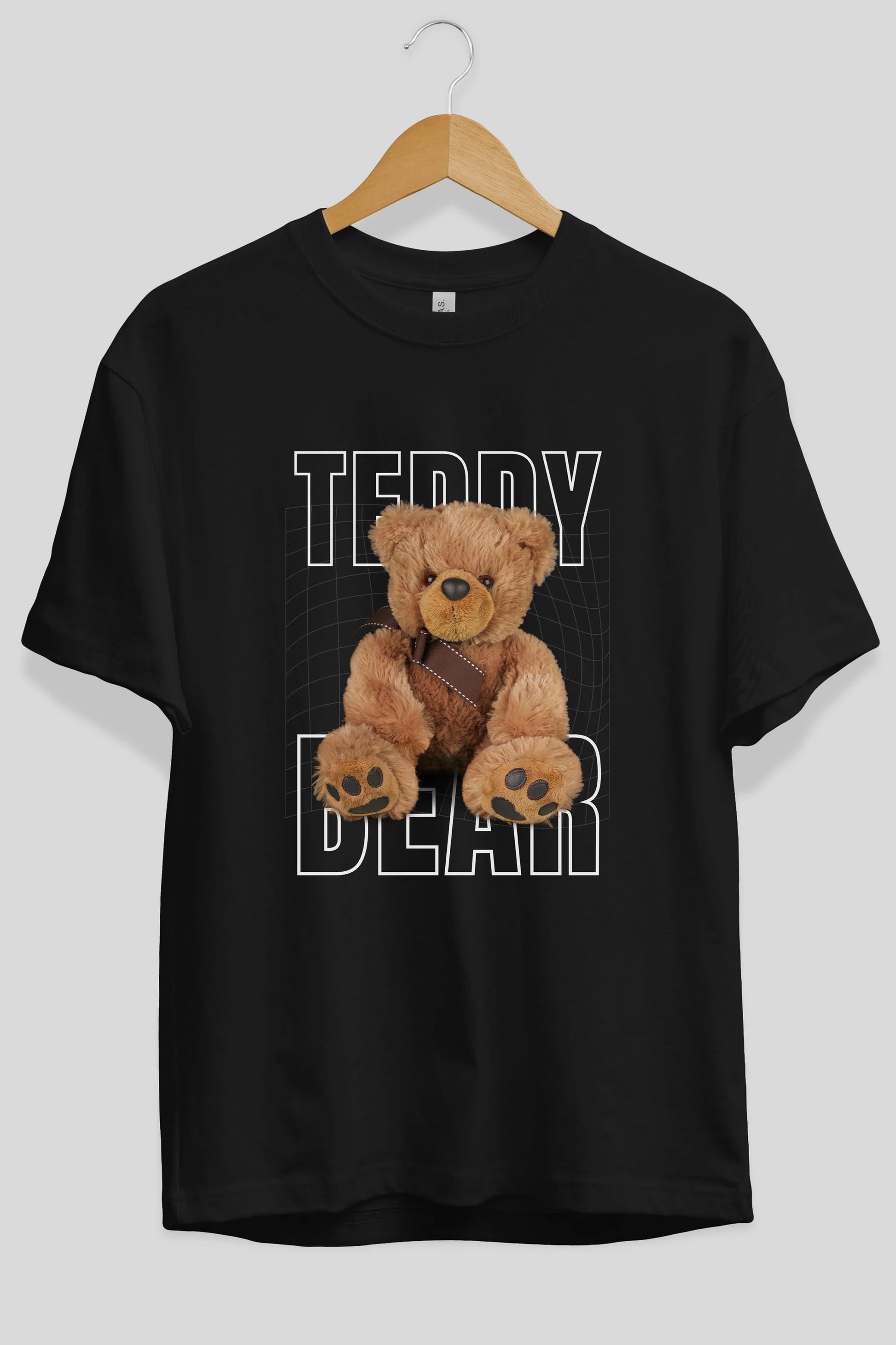 Teddy Bear Yazılı Ön Baskılı Oversize t-shirt Erkek Kadın Unisex