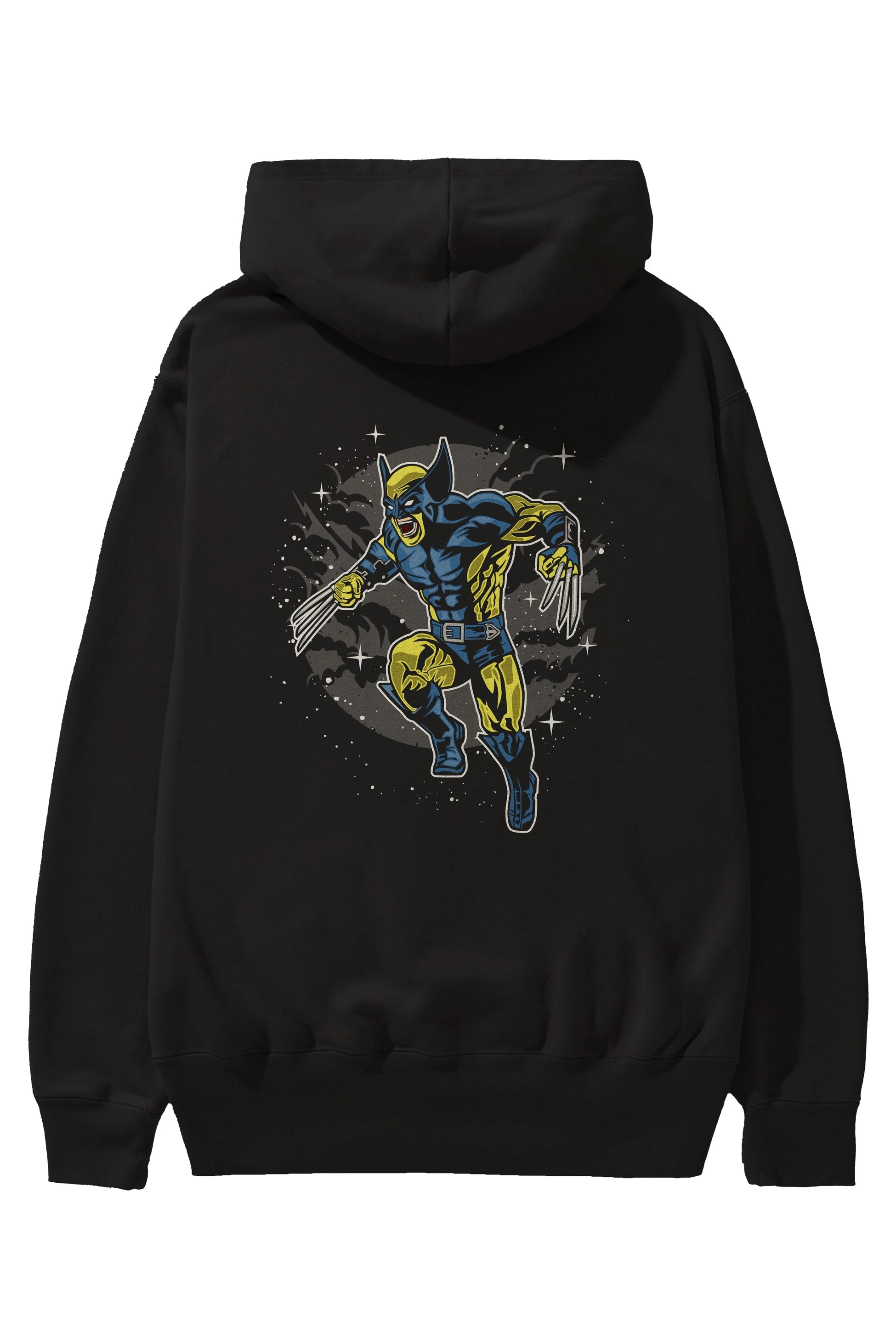 Wolverine Arka Baskılı Hoodie Oversize Kapüşonlu Sweatshirt Erkek Kadın Unisex