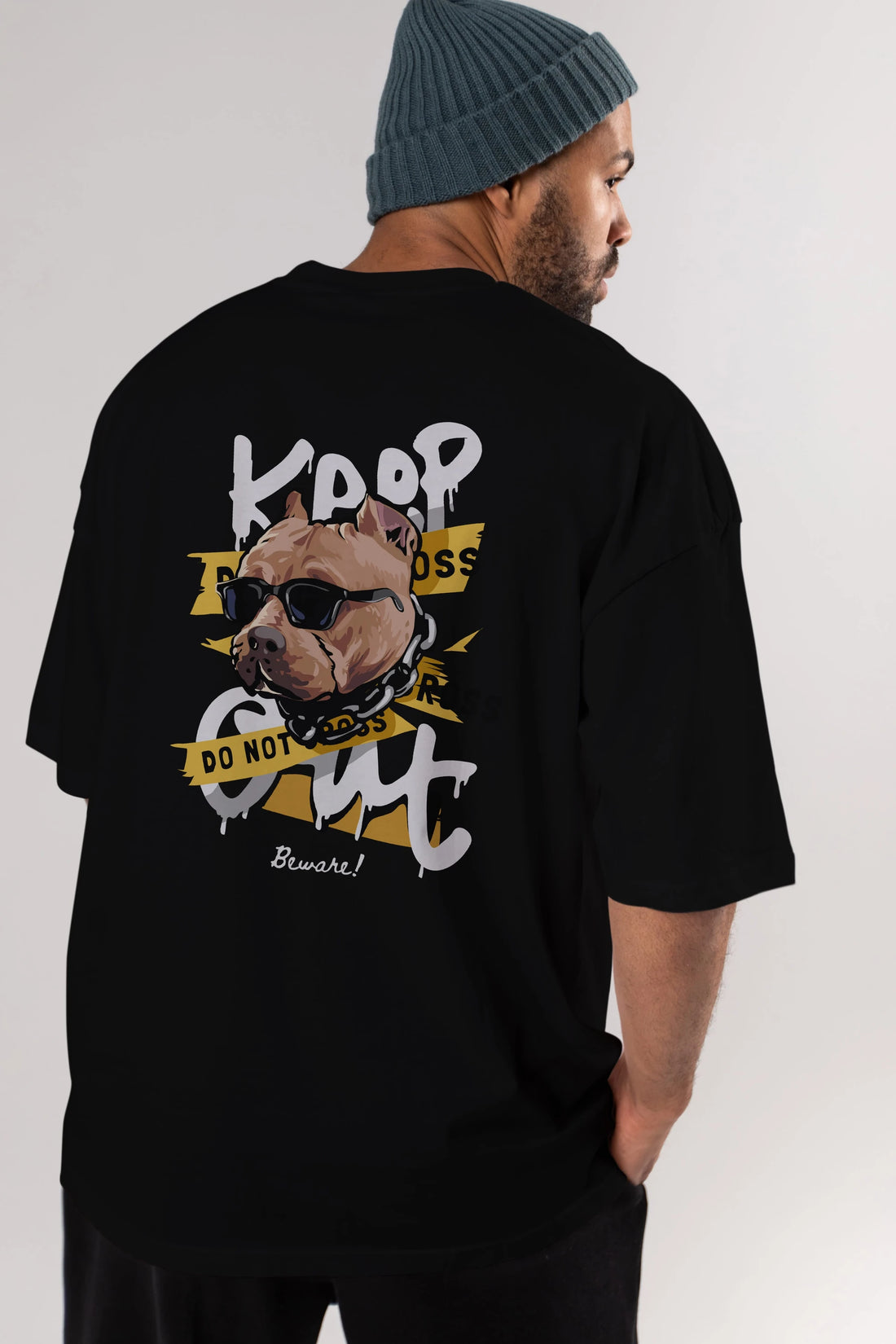 Teddy Bear Keep Arka Baskılı Oversize t-shirt Erkek Kadın Unisex %100 Pamuk
