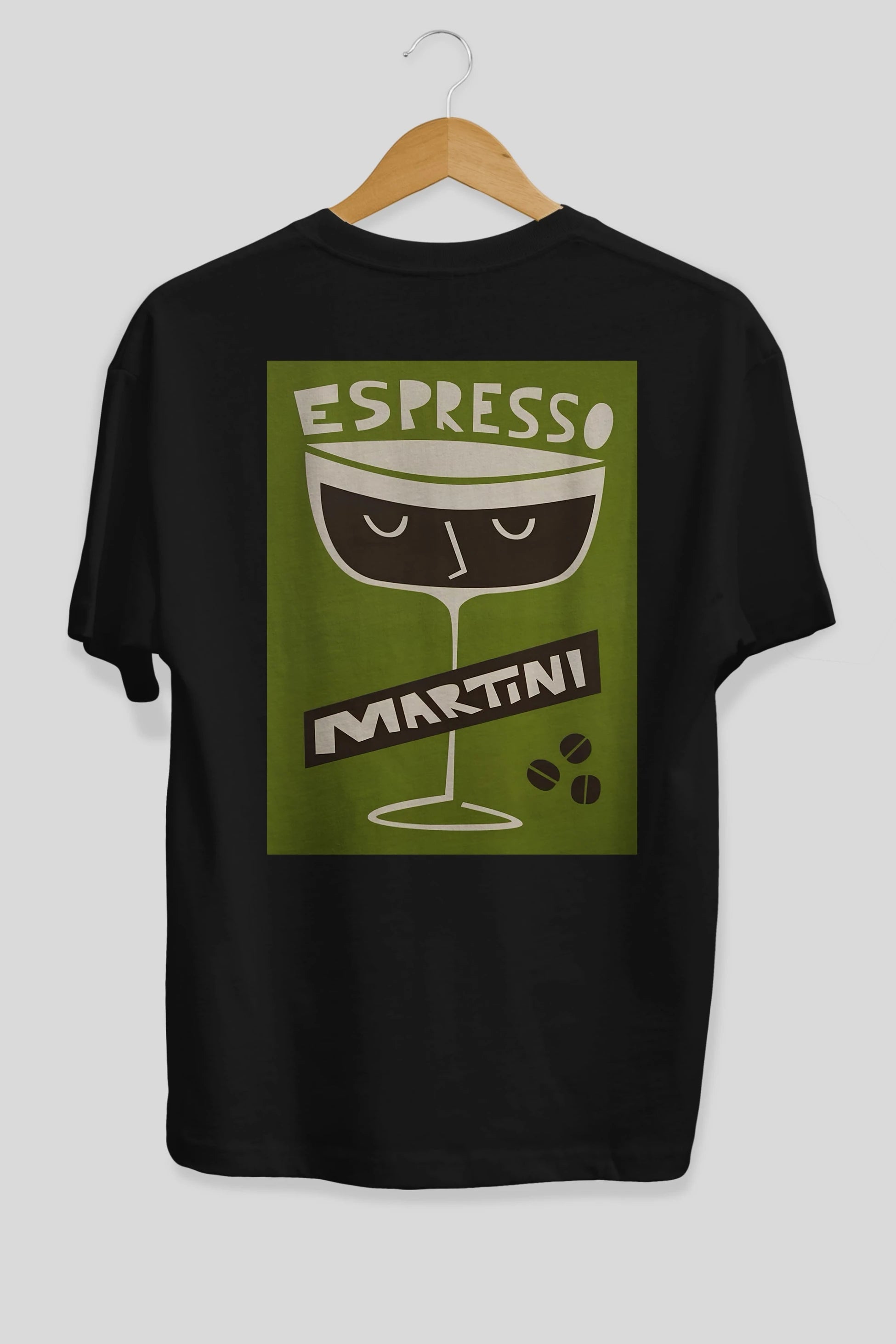 Espresso Martini 2 Arka Baskılı Oversize t-shirt Erkek Kadın Unisex %100 Pamuk Bisiklet Yaka tişort