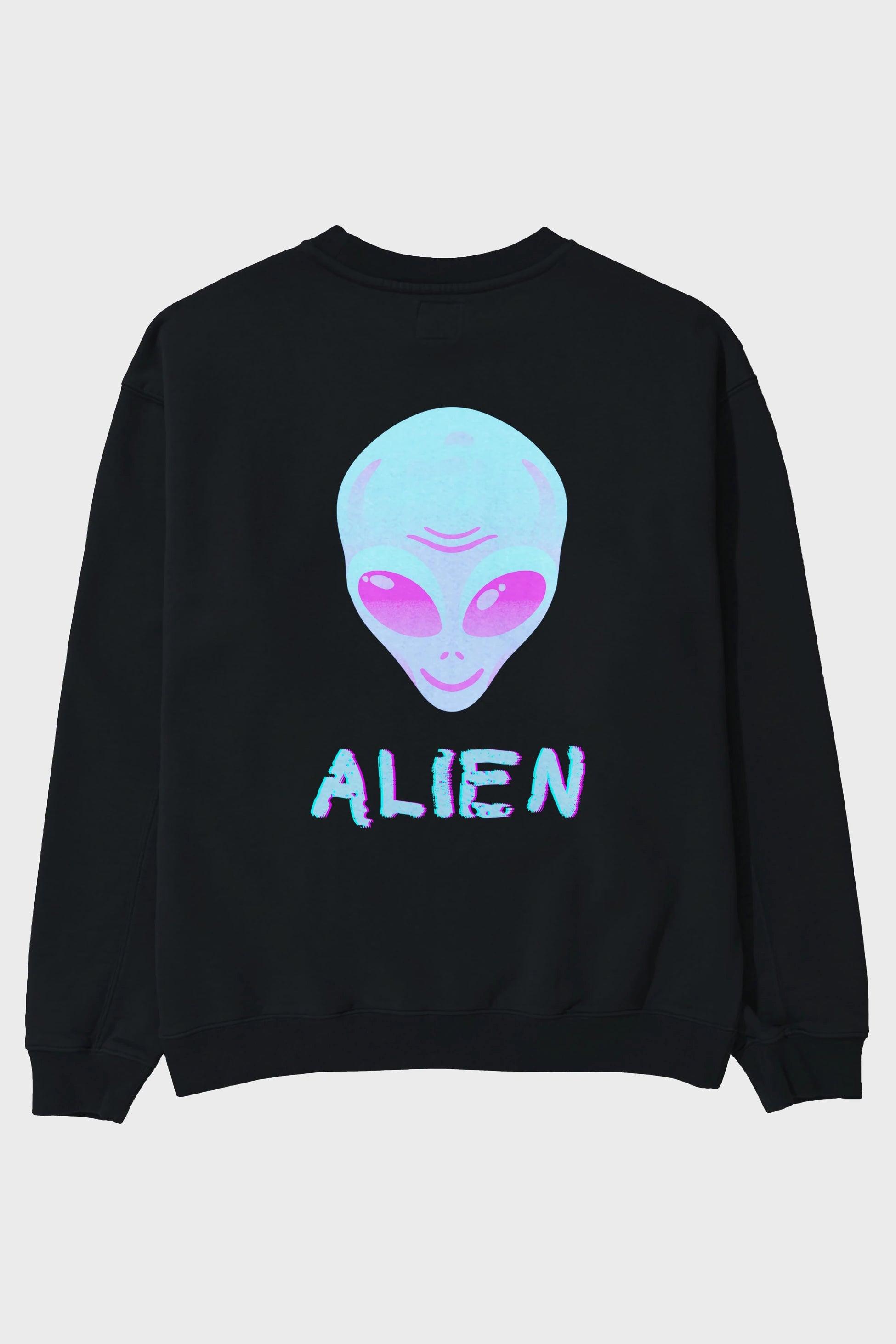 Alien Arka Baskılı Oversize Sweatshirt Erkek Kadın Unisex