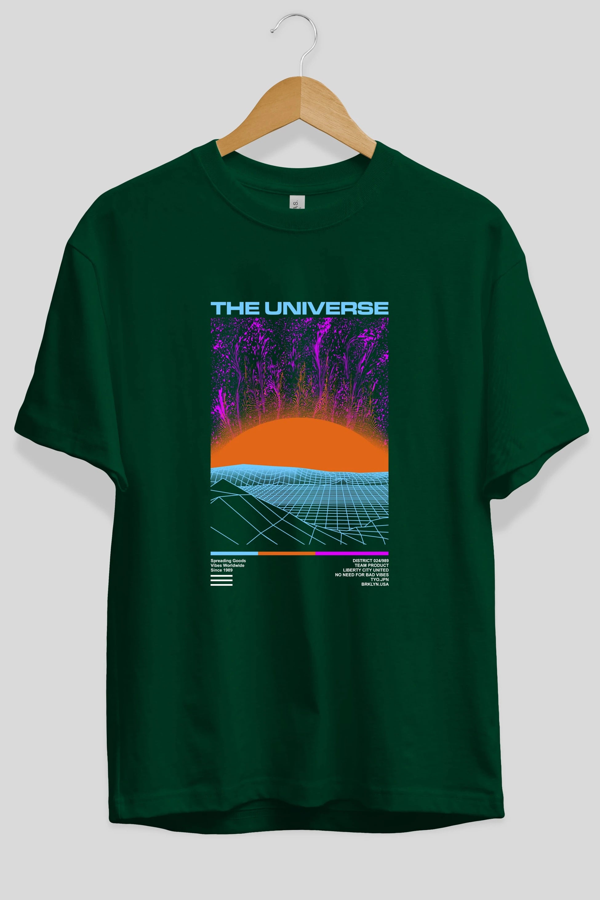 The Universe Ön Baskılı Oversize t-shirt Erkek Kadın Unisex