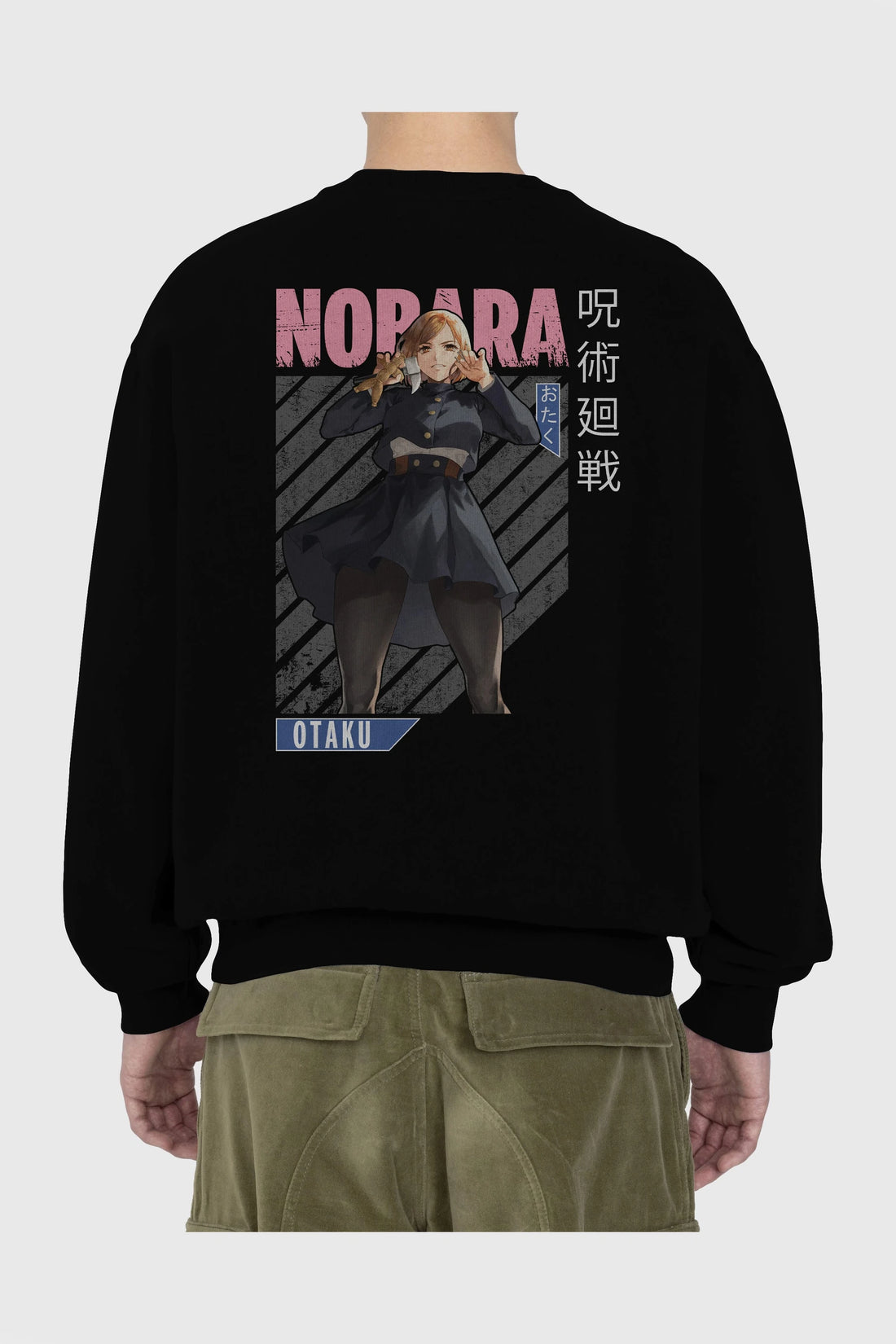 Nobara Kugisaki 4 Anime Arka Baskılı Oversize Sweatshirt Erkek Kadın Unisex