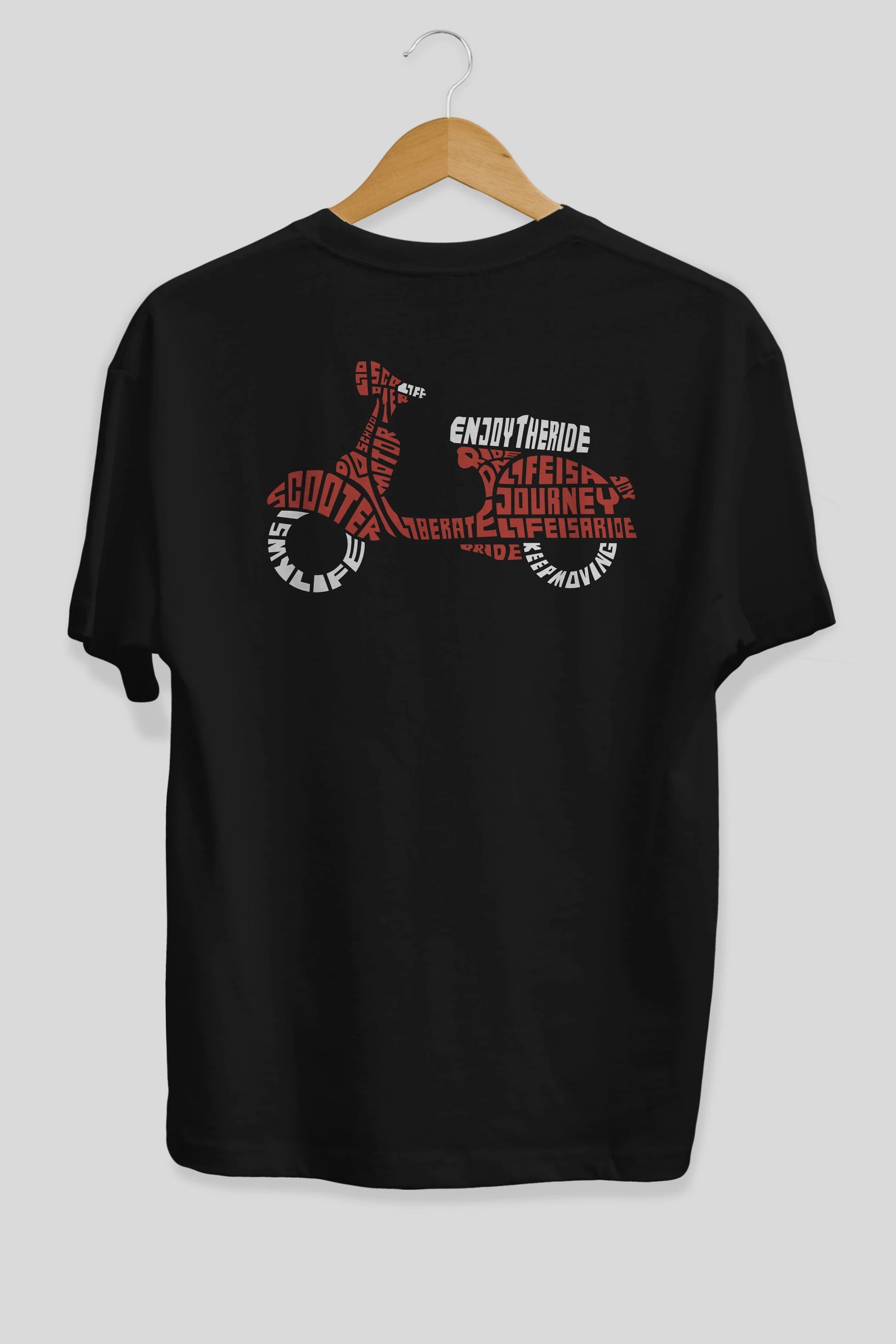 Enjoy The Ride Arka Baskılı Oversize t-shirt %100 pamuk Erkek Kadın Unisex