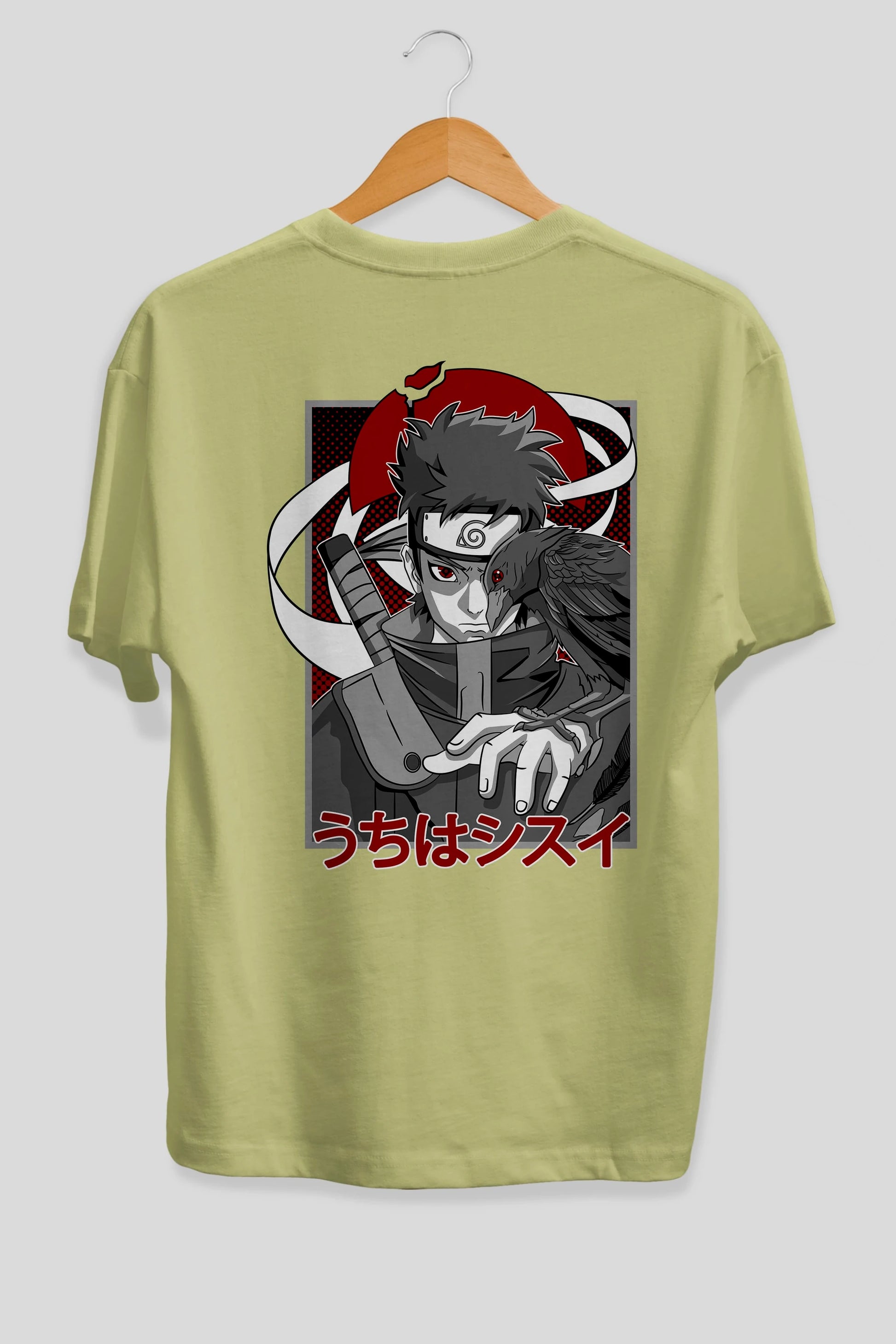 SHISUI UCHIHA NARUTO Anime Arka Baskılı Oversize t-shirt Erkek Kadın Unisex