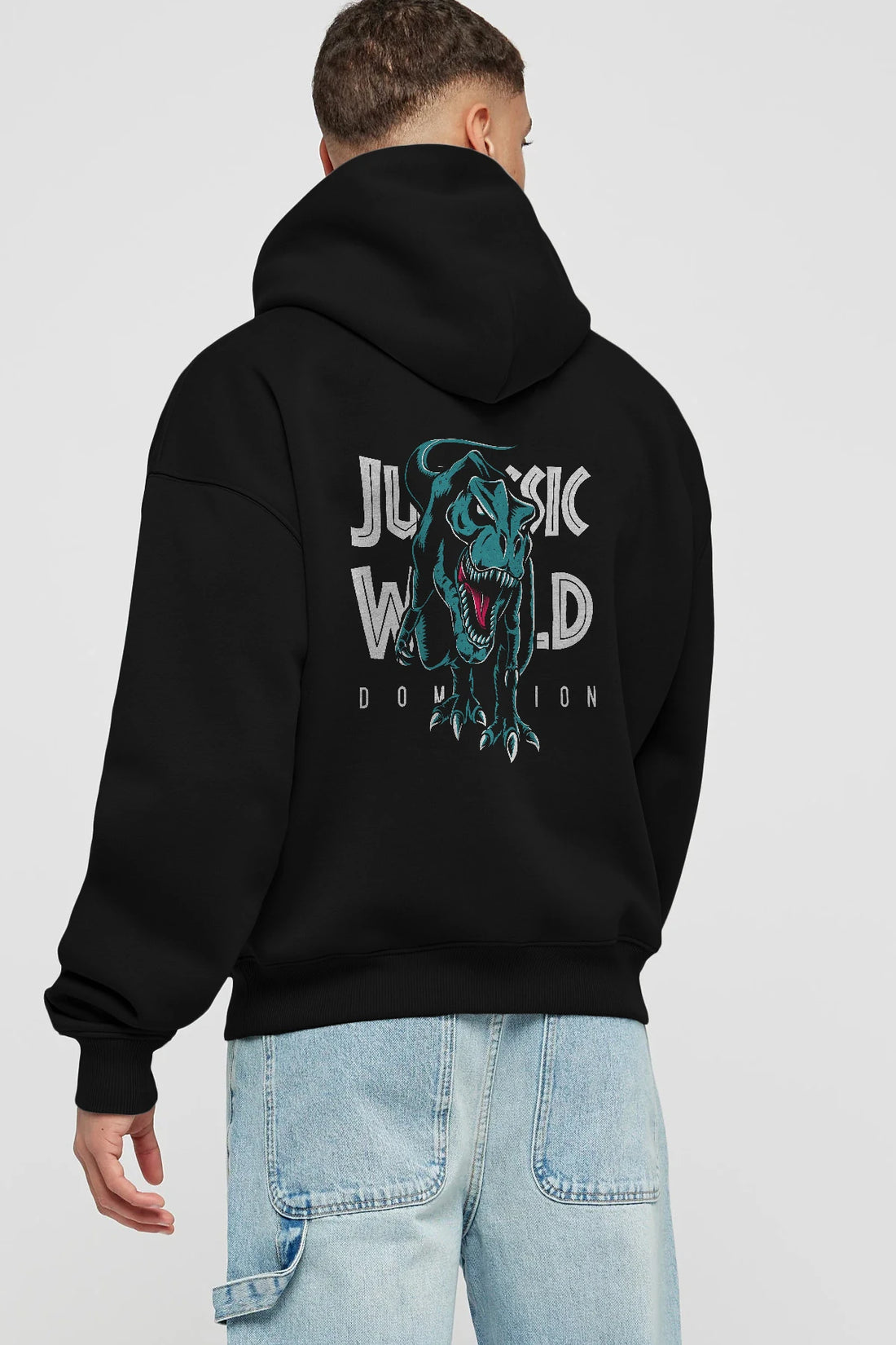 Jurassic Park (1) Arka Baskılı Hoodie Oversize Kapüşonlu Sweatshirt Erkek Kadın Unisex
