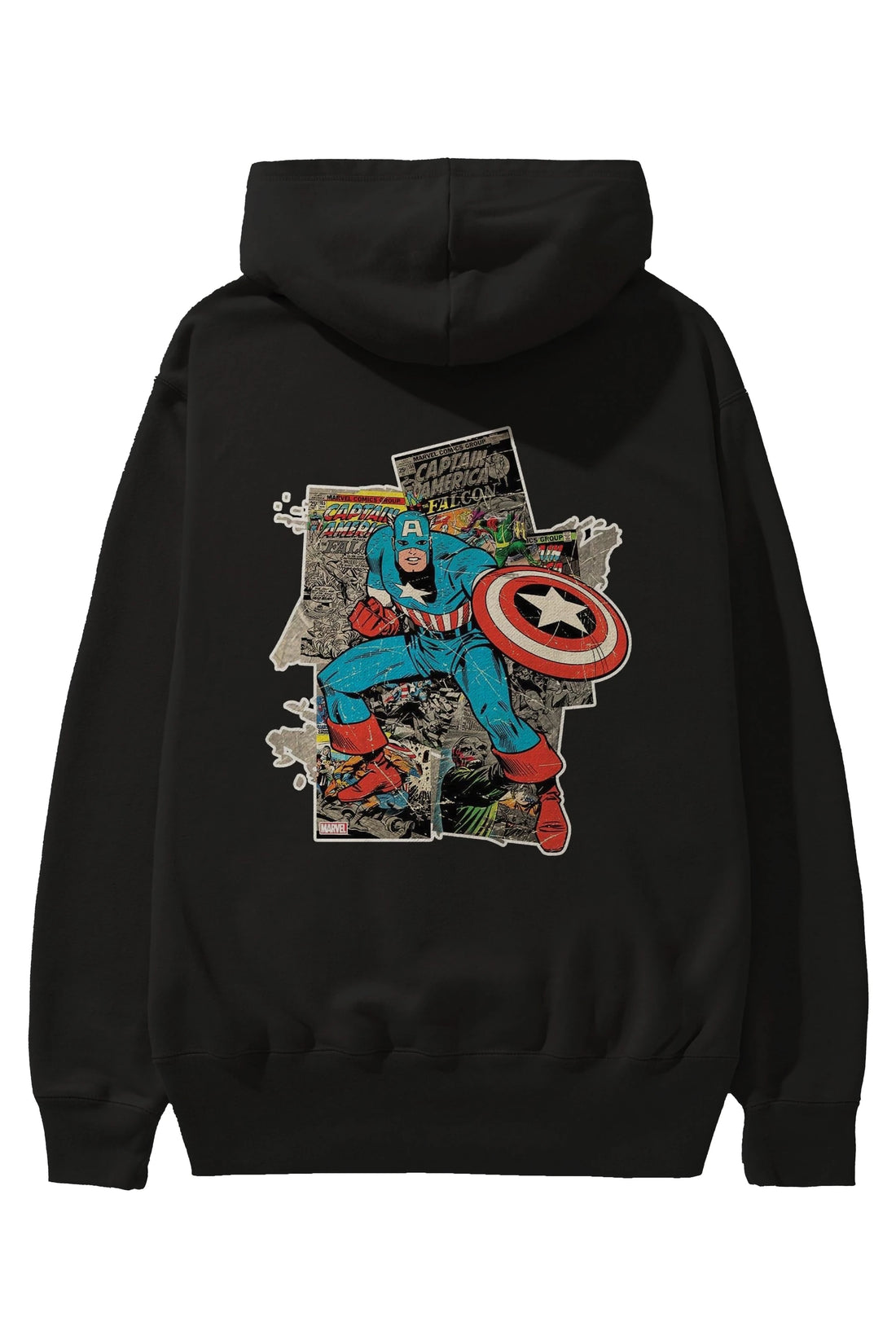 Captain America (2) Arka Baskılı Hoodie Oversize Kapüşonlu Sweatshirt Erkek Kadın Unisex