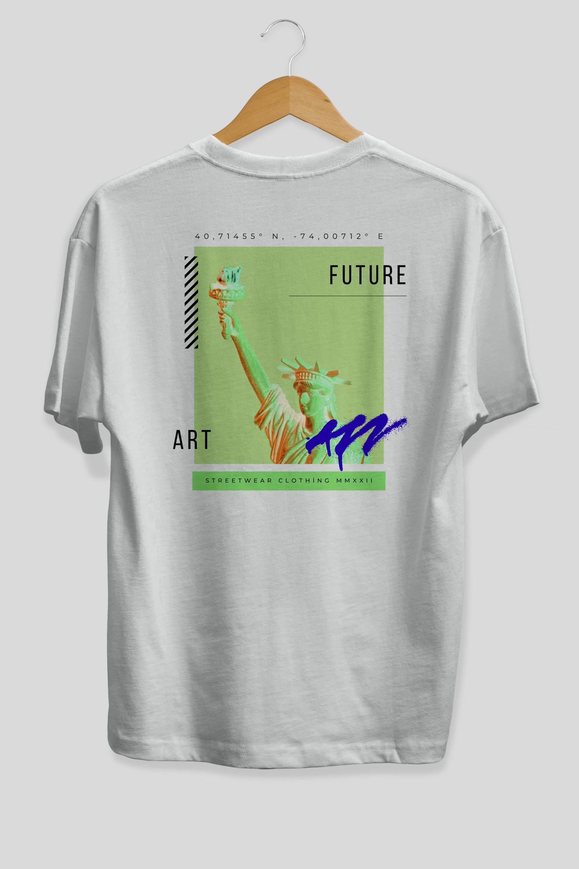 Future Streetwear Arka Baskılı Oversize t-shirt Erkek Kadın Unisex