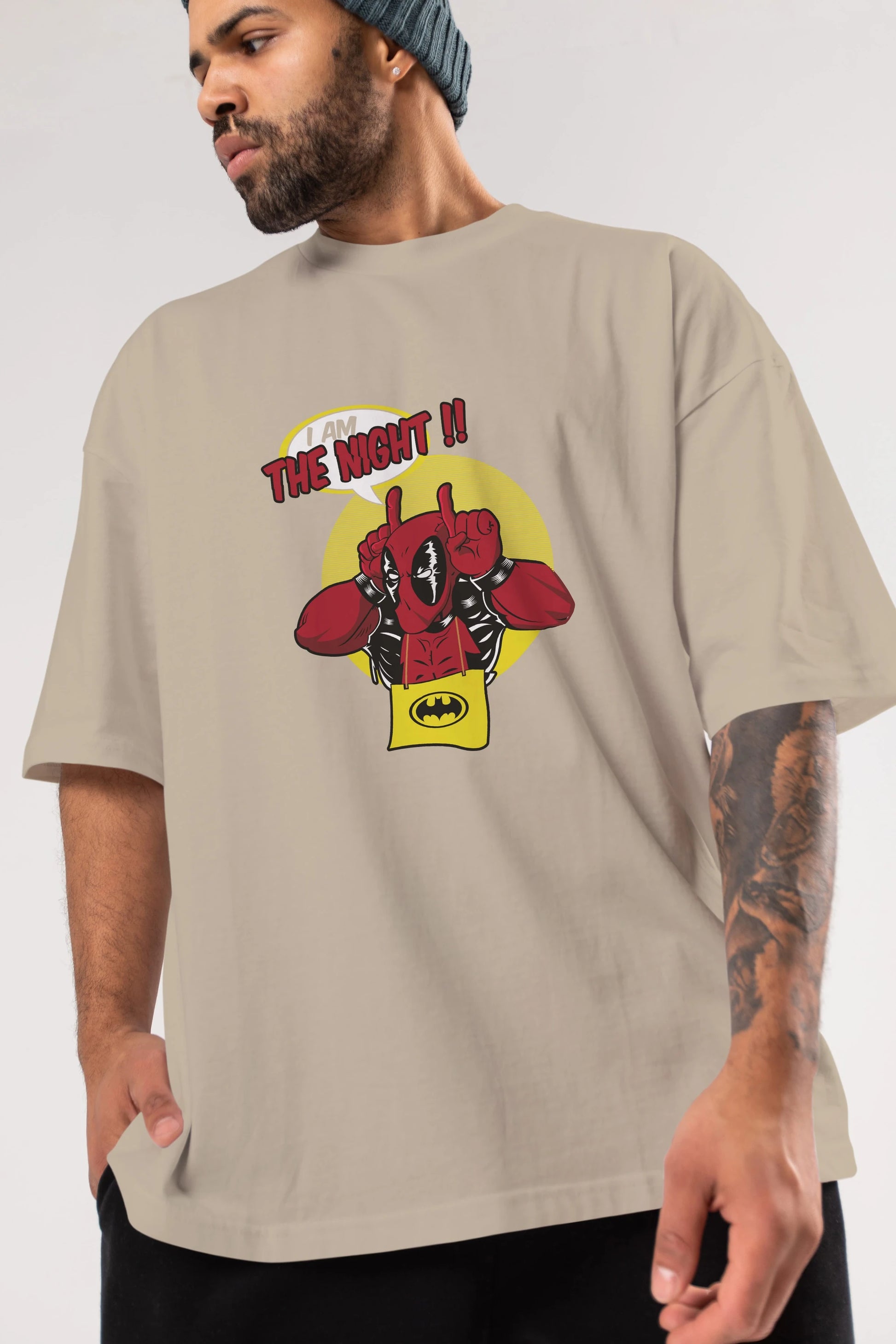 Deadpool (1) Ön Baskılı Oversize t-shirt Erkek Kadın Unisex %100 Pamuk Bisiklet Yaka tişort