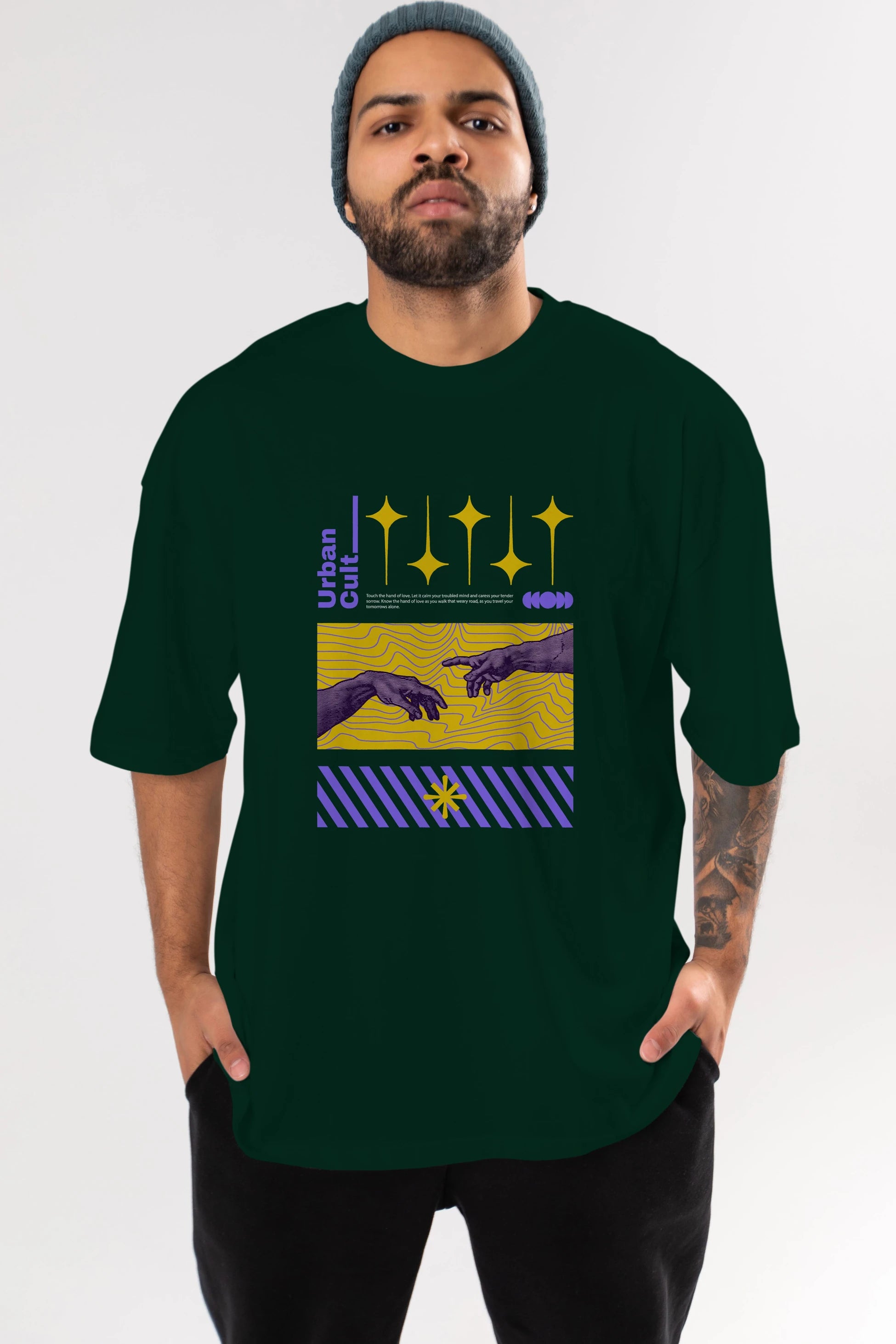 Urban Cult Ön Baskılı Oversize t-shirt Erkek Kadın Unisex