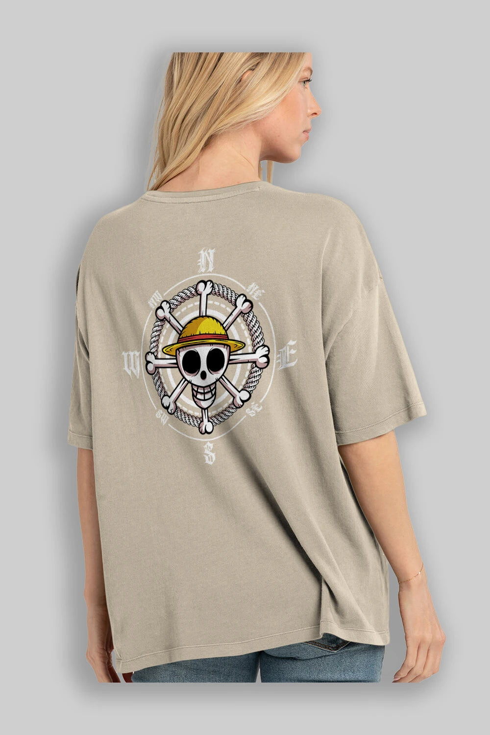 One Destiny 2 Anime Arka Baskılı Oversize t-shirt Erkek Kadın Unisex %100 pamuk tişort