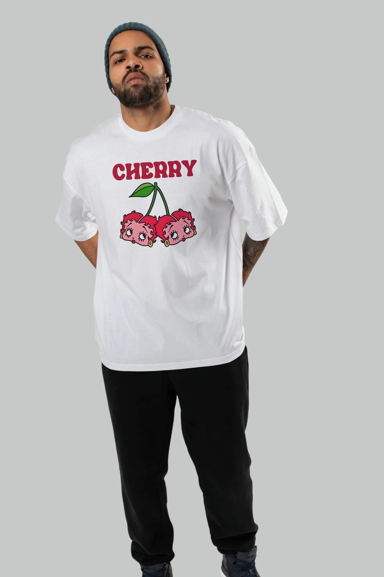 Cherry Cherries 10 Ön Baskılı Oversize t-shirt Erkek Kadın Pamuk Bisiklet Yaka tişort