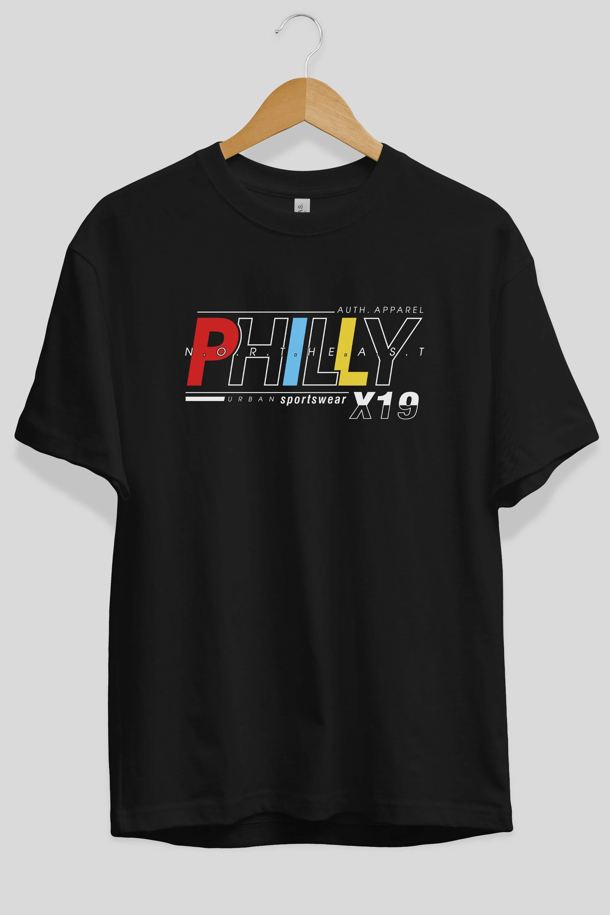 Philly Ön Baskılı Oversize t-shirt Erkek Kadın Unisex