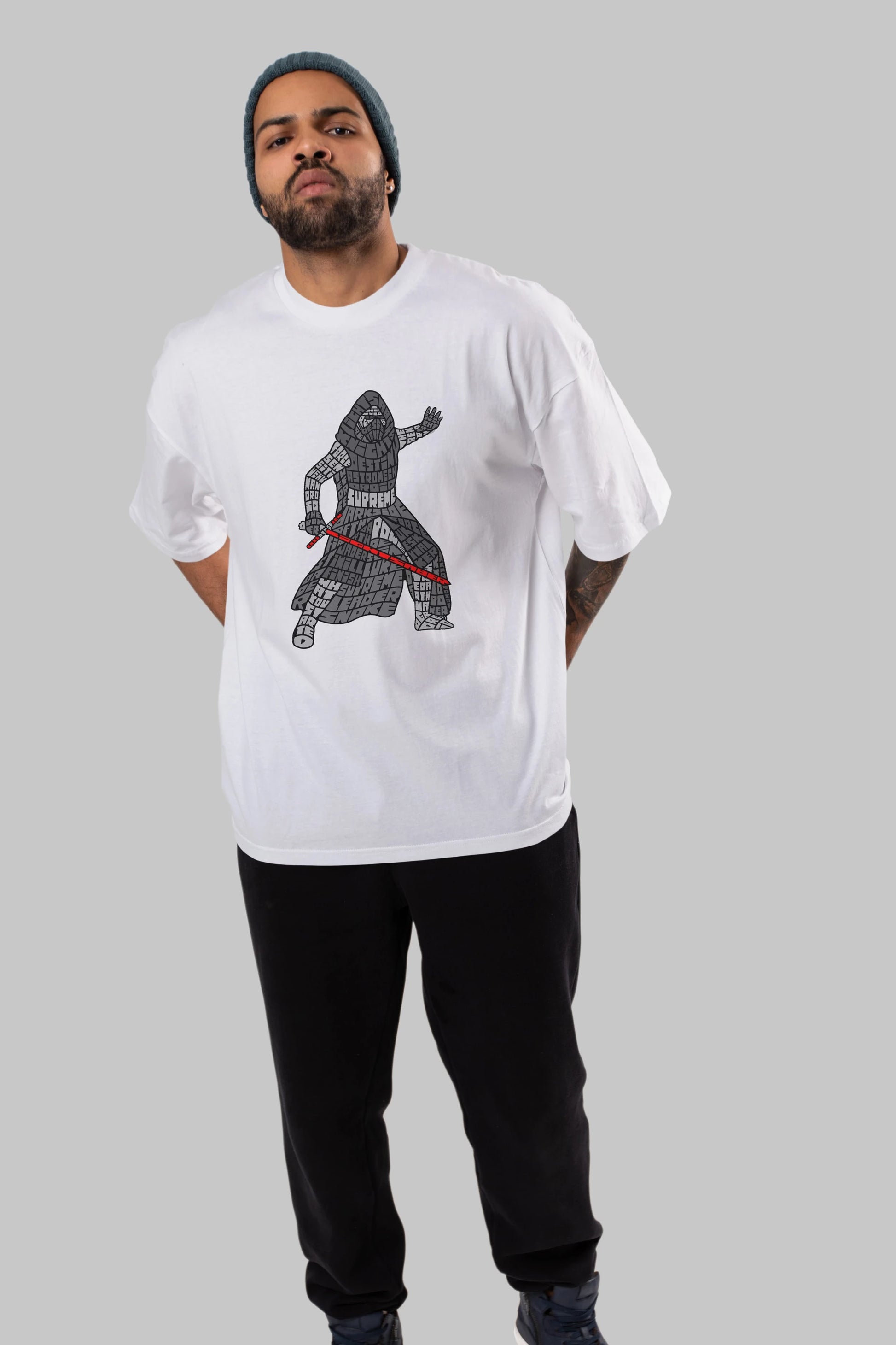 Kylo Ön Baskılı Oversize t-shirt %100 pamuk Erkek Kadın Unisex