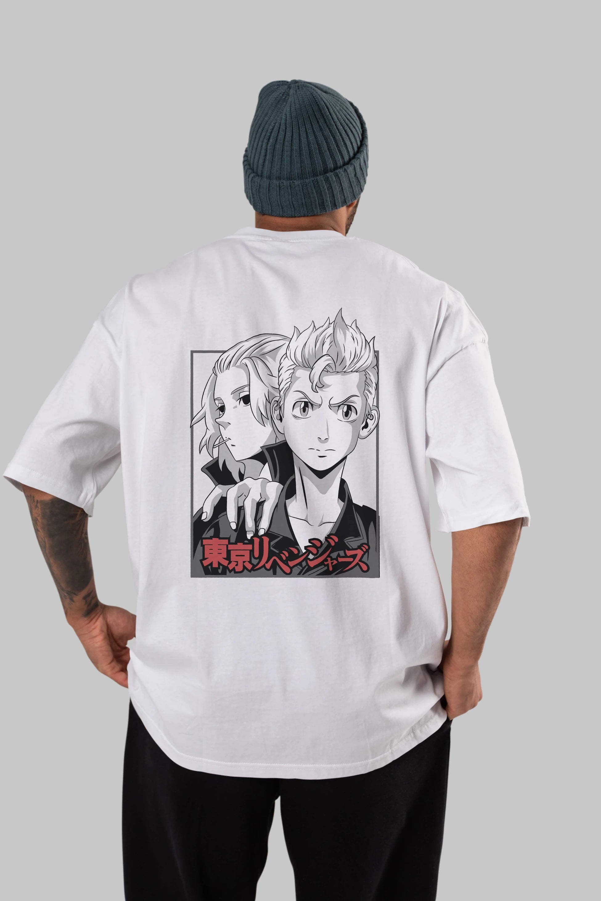 TOKYO REVENGERS Anime Arka Baskılı Oversize t-shirt Erkek Kadın Unisex