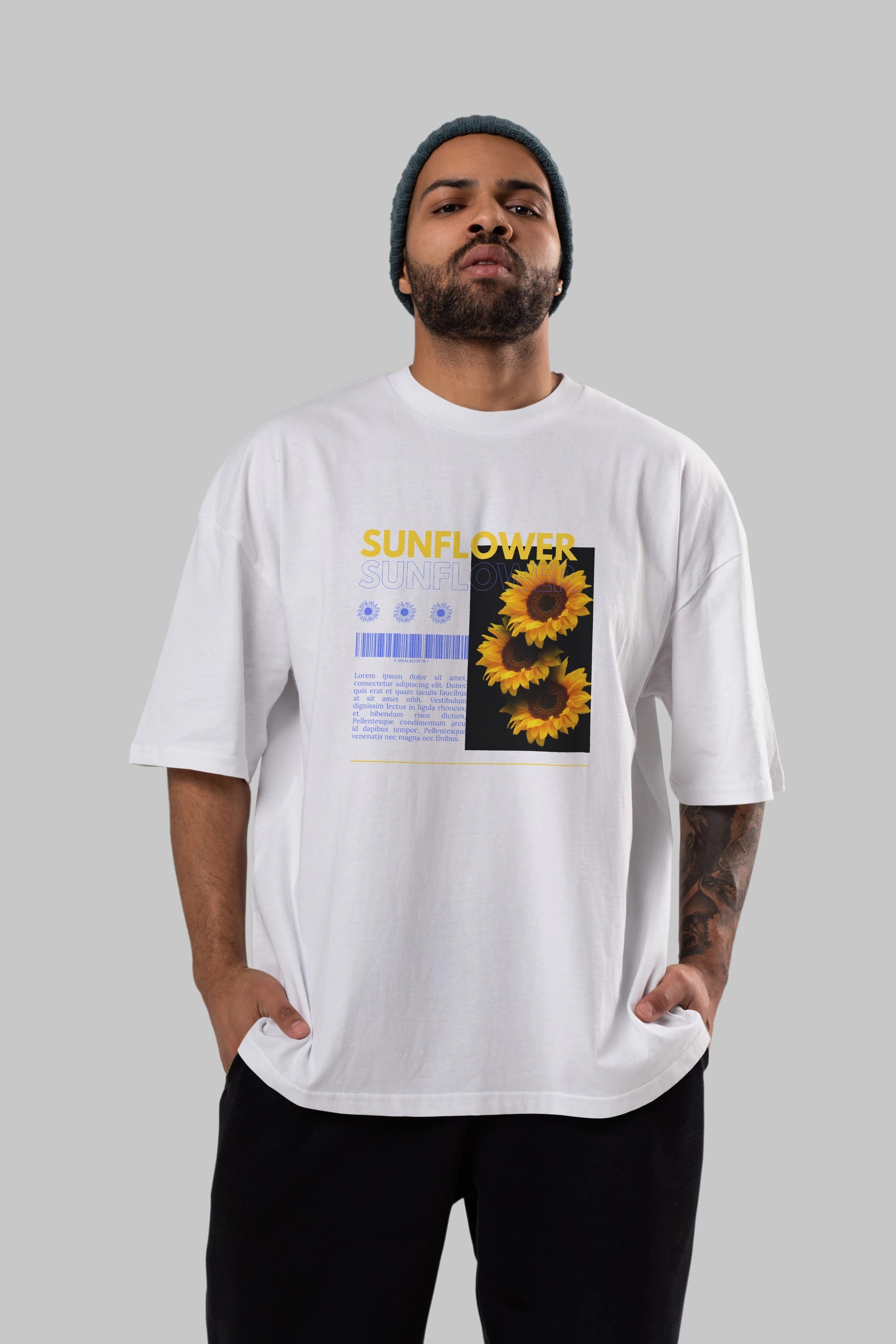 Sunflower Ön Baskılı Oversize t-shirt Erkek Kadın Unisex