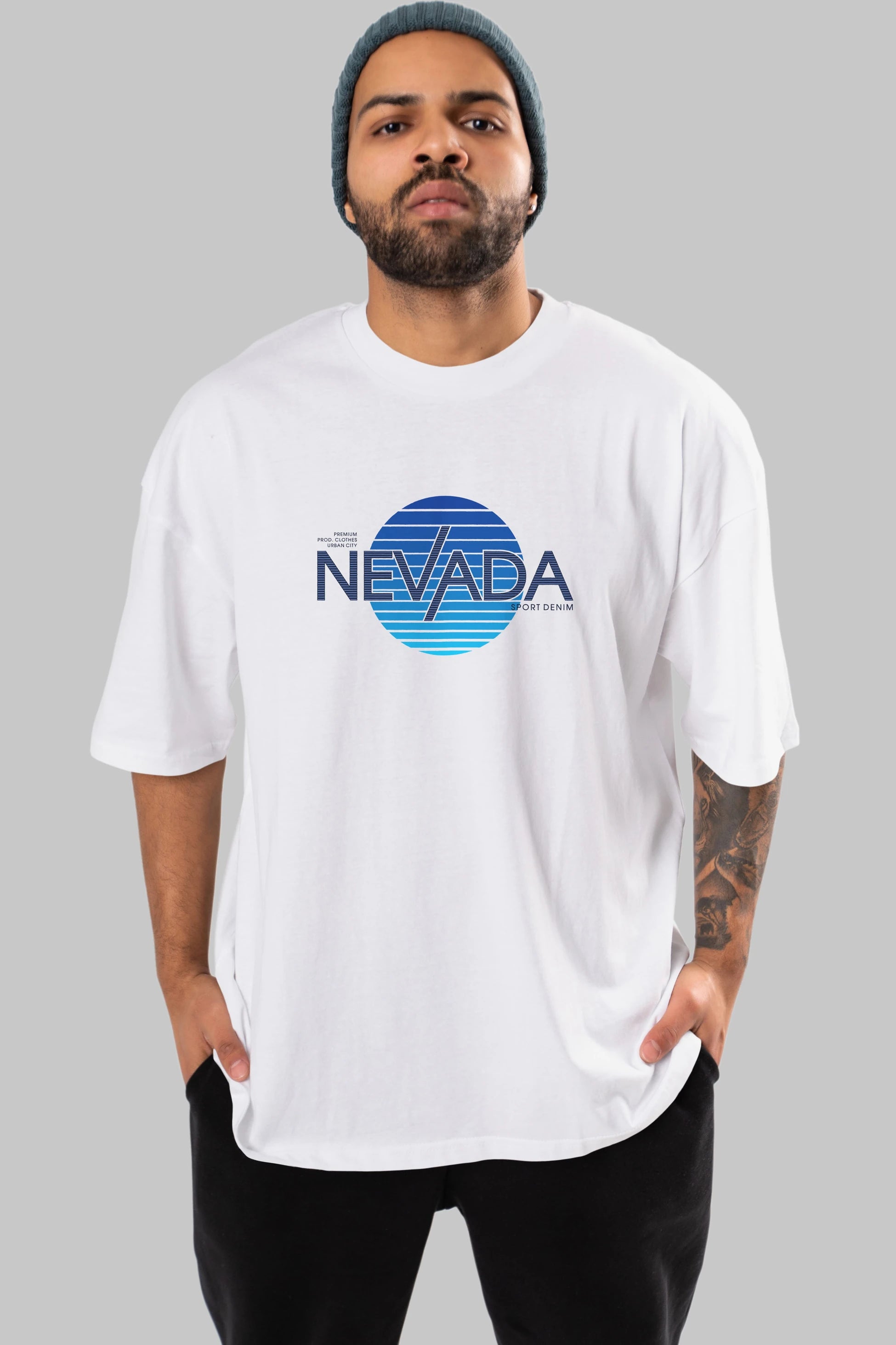 Nevada Ön Baskılı Oversize t-shirt Erkek Kadın Unisex