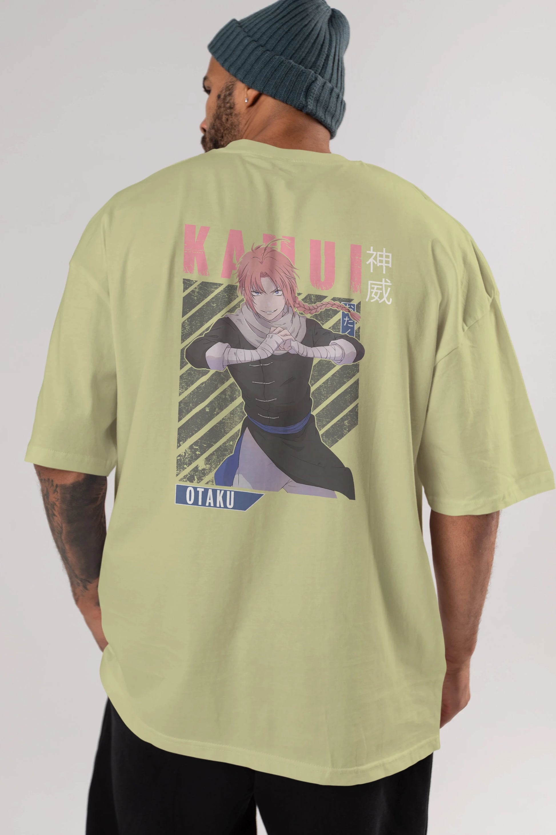 Kamui GINTAMA Anime Arka Baskılı Oversize t-shirt Erkek Kadın Unisex