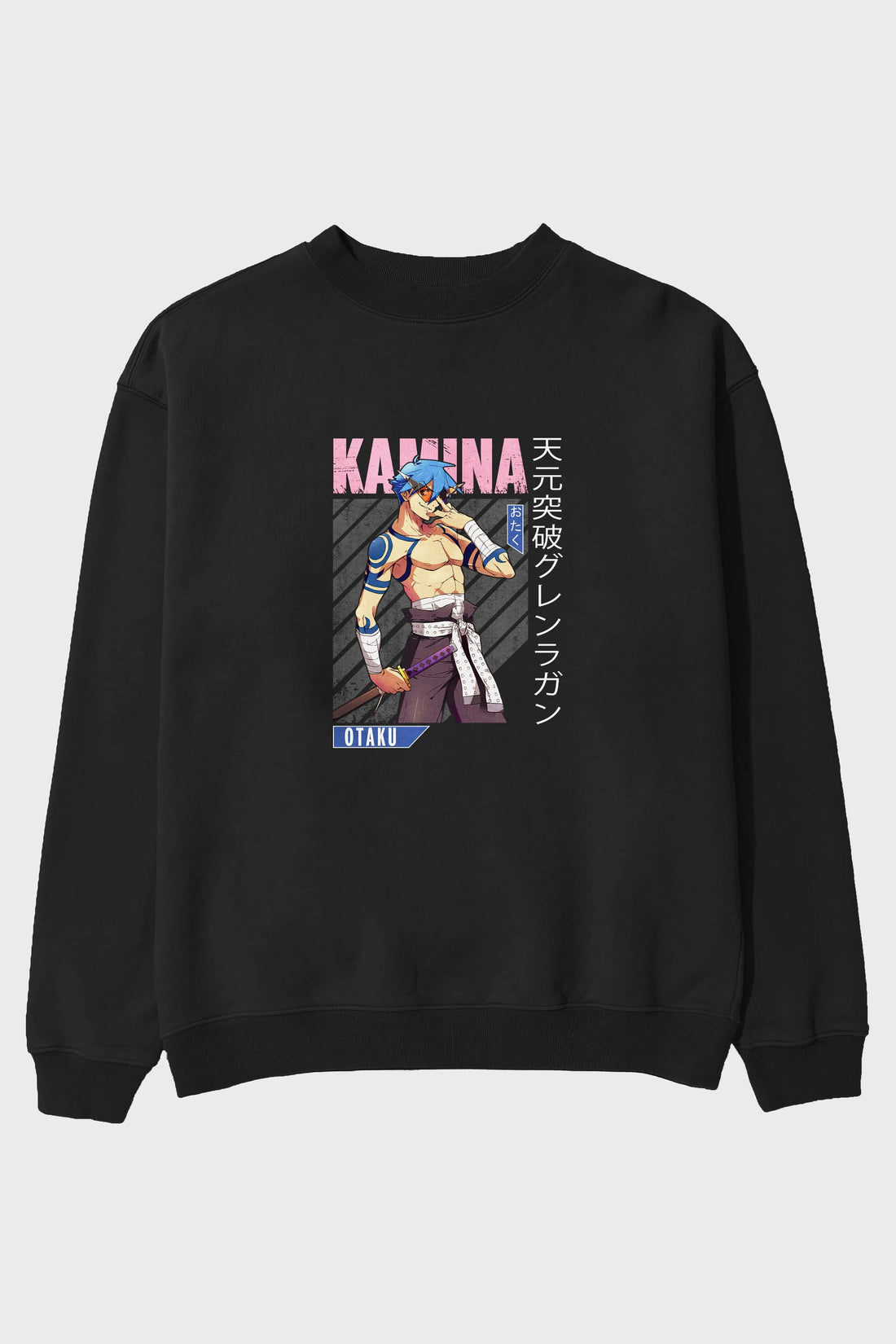 Kamina 5 Anime Ön Baskılı Oversize Sweatshirt Erkek Kadın Unisex