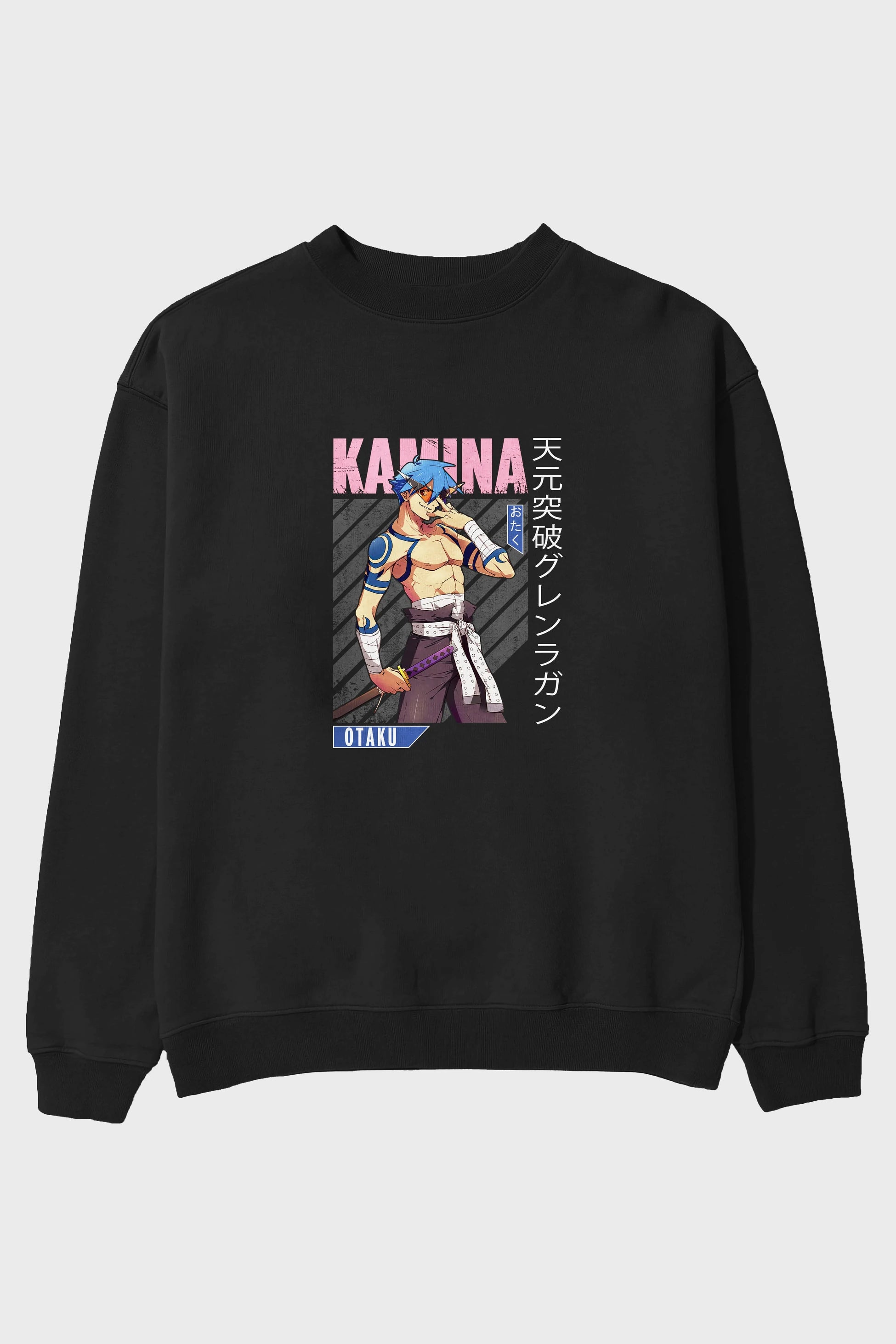 Kamina 5 Anime Ön Baskılı Oversize Sweatshirt Erkek Kadın Unisex