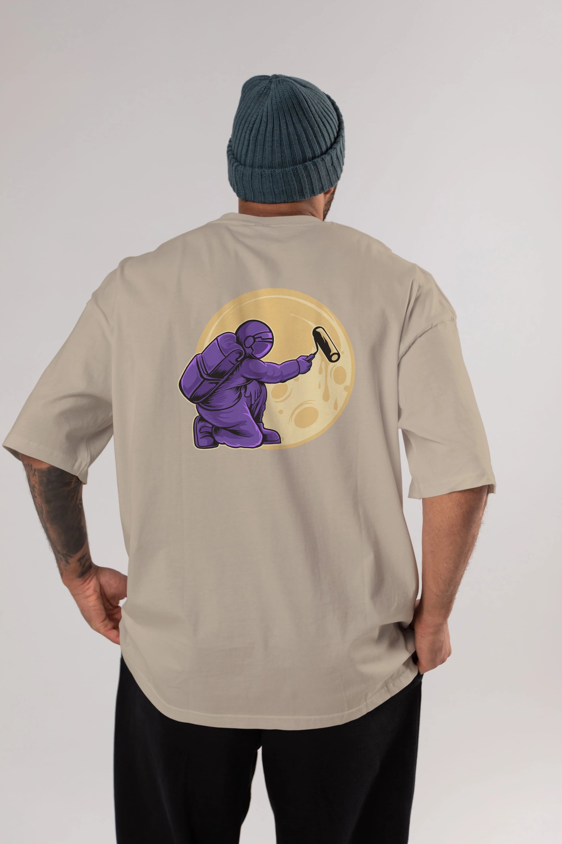 Astropaint Arka Baskılı Oversize t-shirt Erkek Kadın Unisex