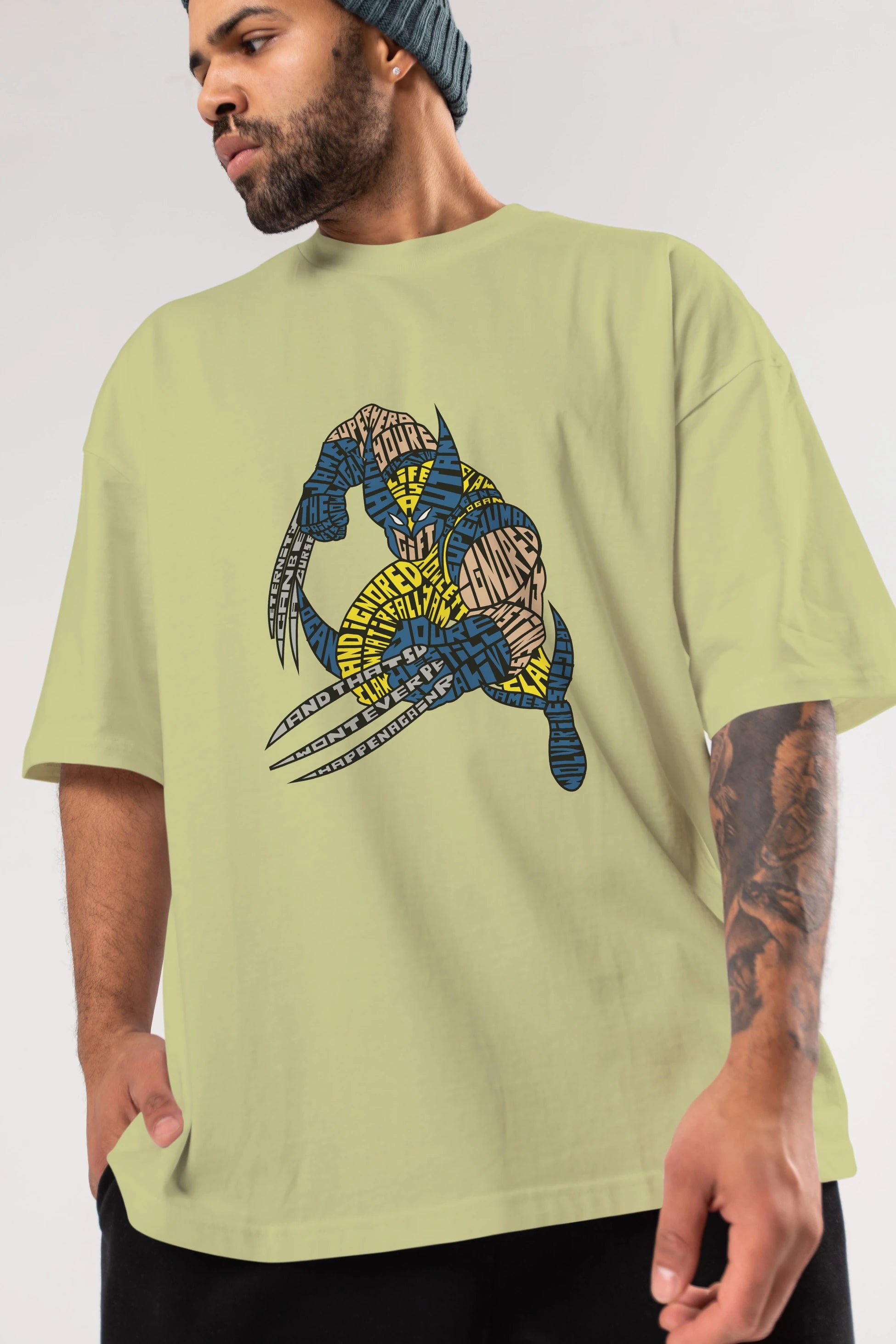 Logan Ön Baskılı Oversize t-shirt %100 pamuk Erkek Kadın Unisex