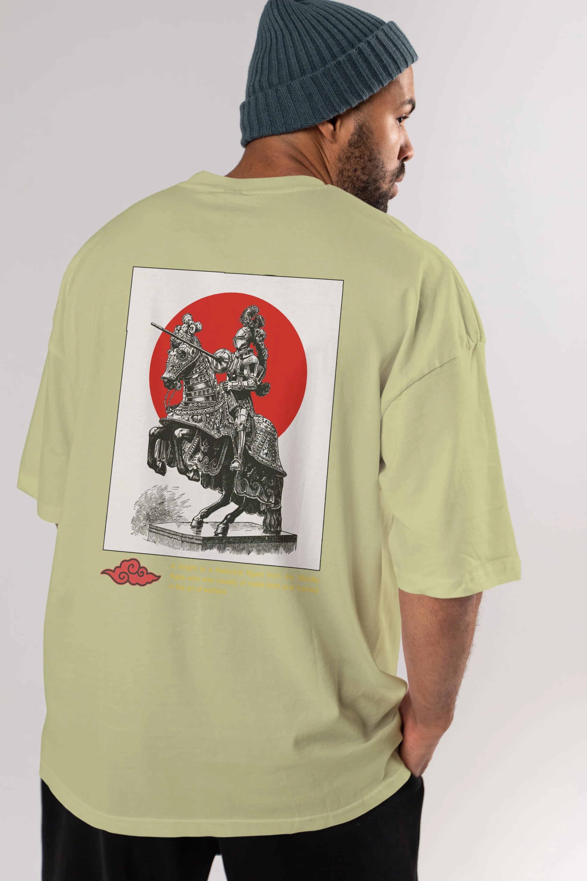 Japan Streetwear 2 Arka Baskılı Oversize t-shirt Erkek Kadın Unisex
