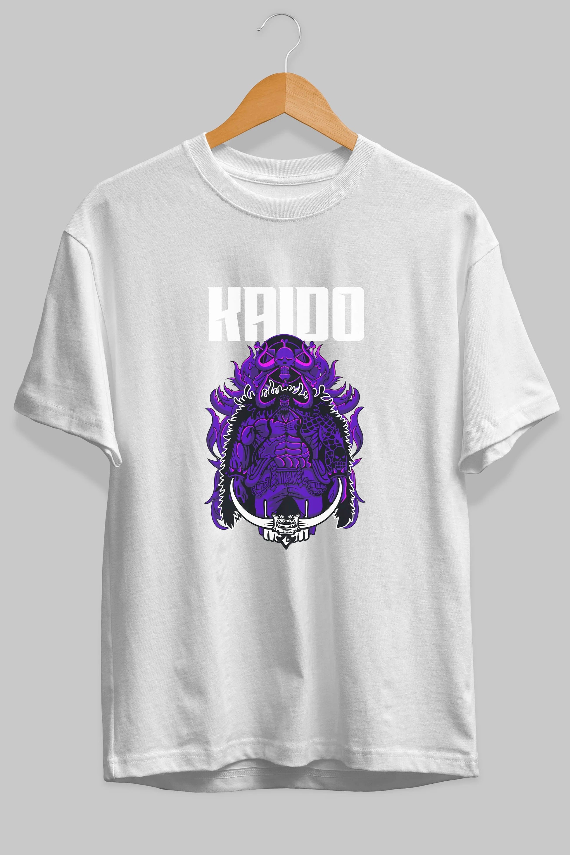 Kaido Anime Ön Baskılı Oversize t-shirt Erkek Kadın Unisex