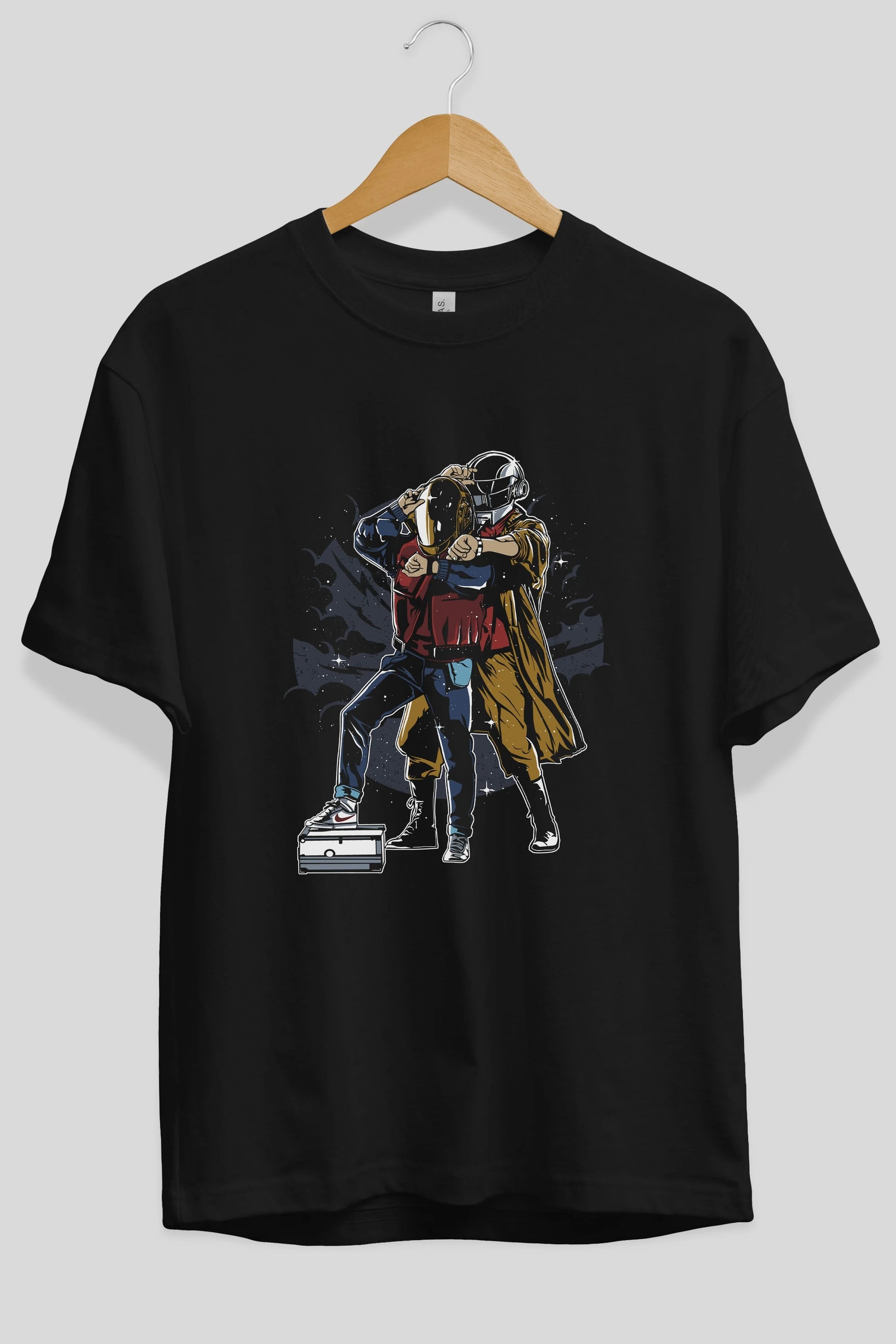 Back To The Beat Ön Baskılı Oversize t-shirt Erkek Kadın Unisex %100 Pamuk tişort