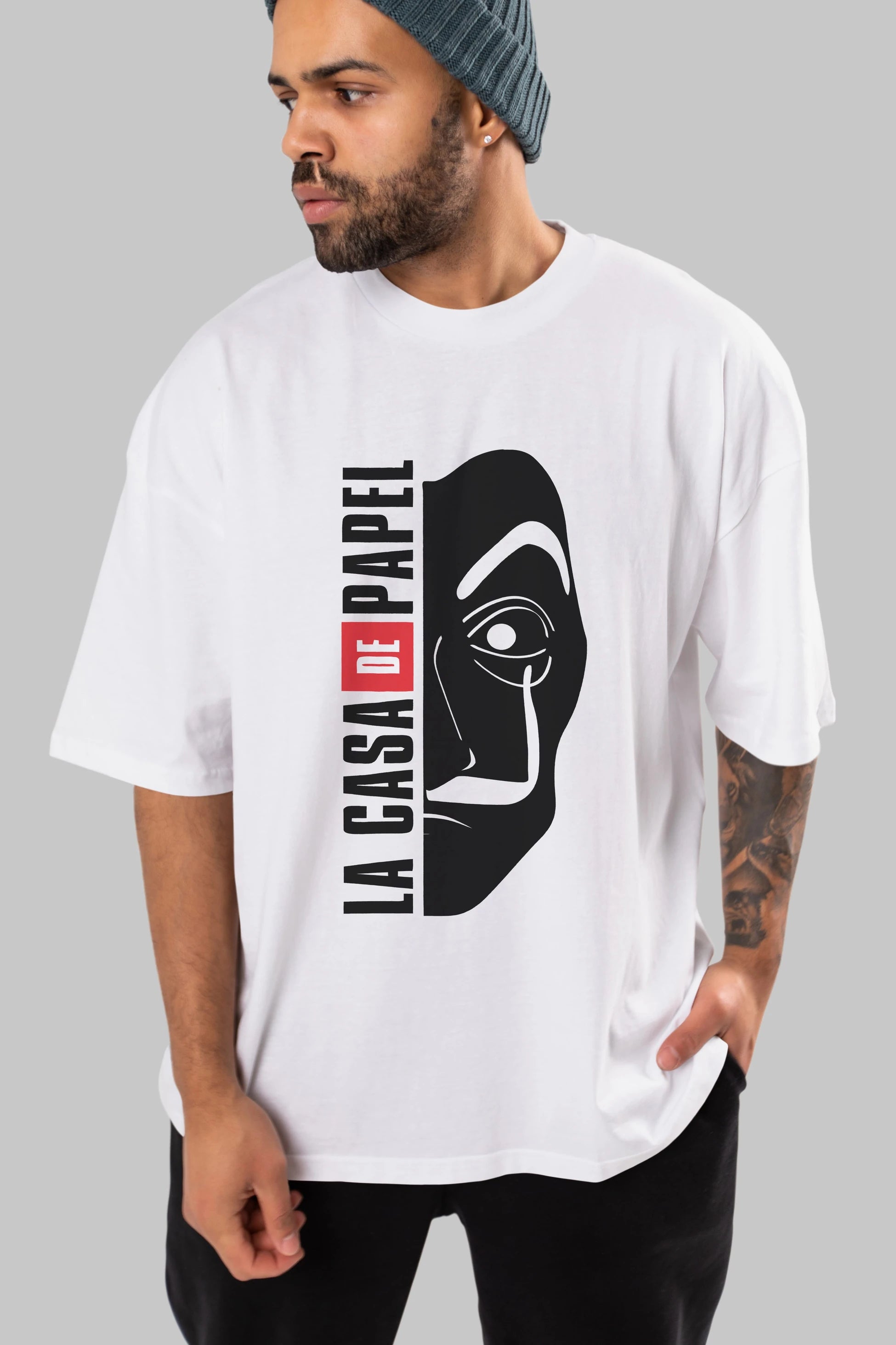 La Casa De Papel (3) Ön Baskılı Oversize t-shirt Erkek Kadın Unisex %100 Pamuk Bisiklet Yaka tişort