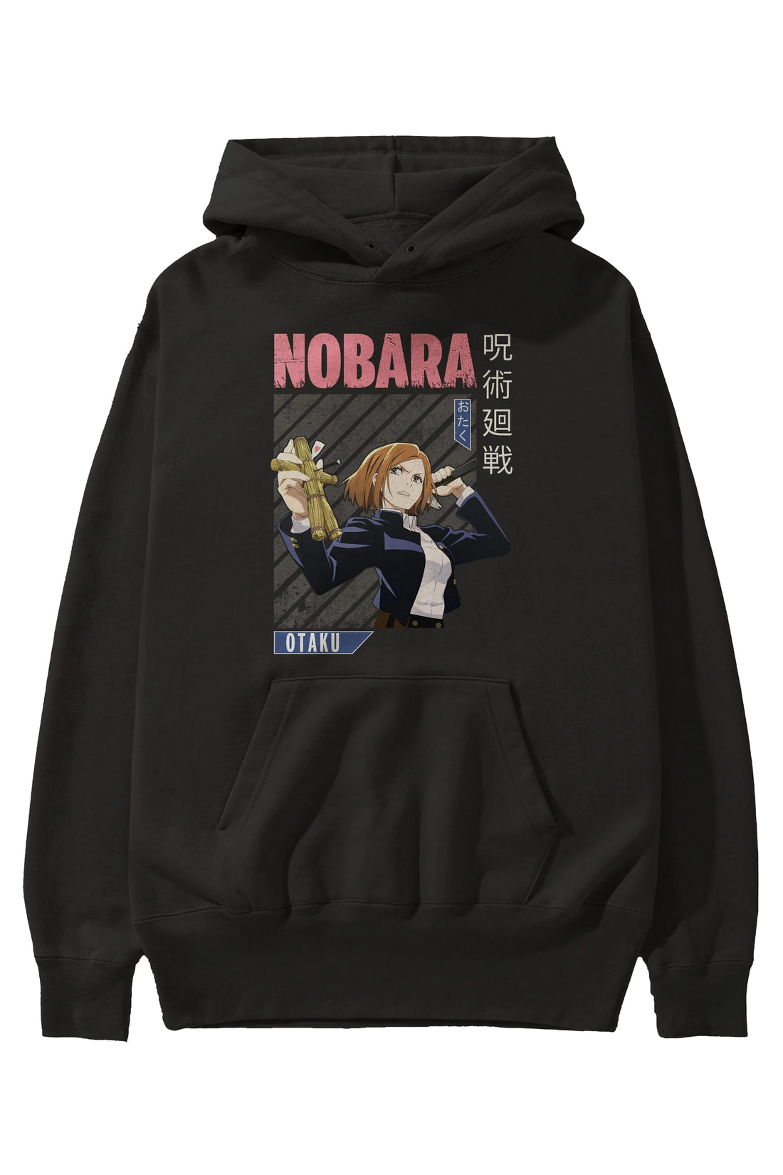 Nobara Kugisaki 6 Anime Ön Baskılı Hoodie Oversize Kapüşonlu Sweatshirt Erkek Kadın Unisex