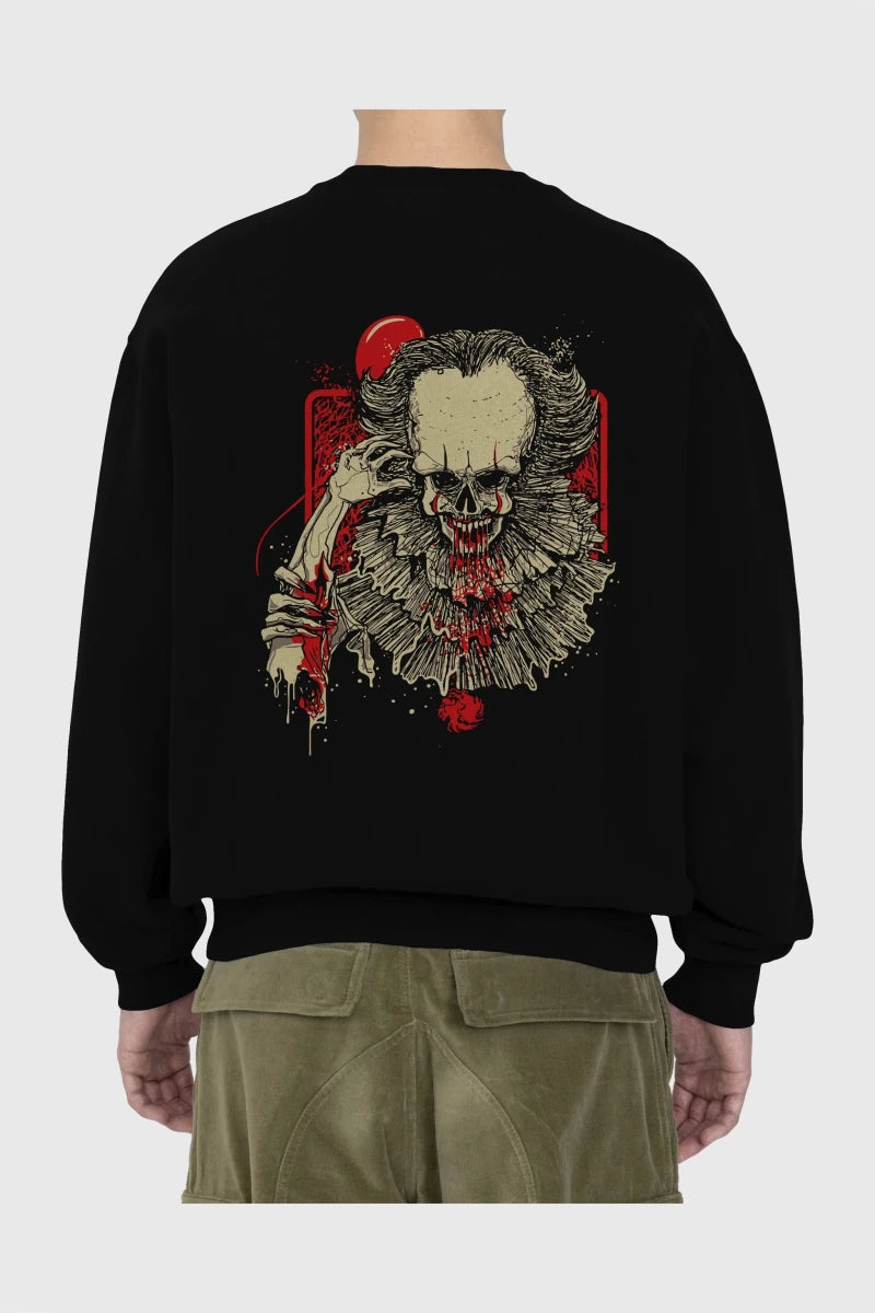 it (2) Arka Baskılı Oversize Sweatshirt Erkek Kadın Unisex - Cilexi