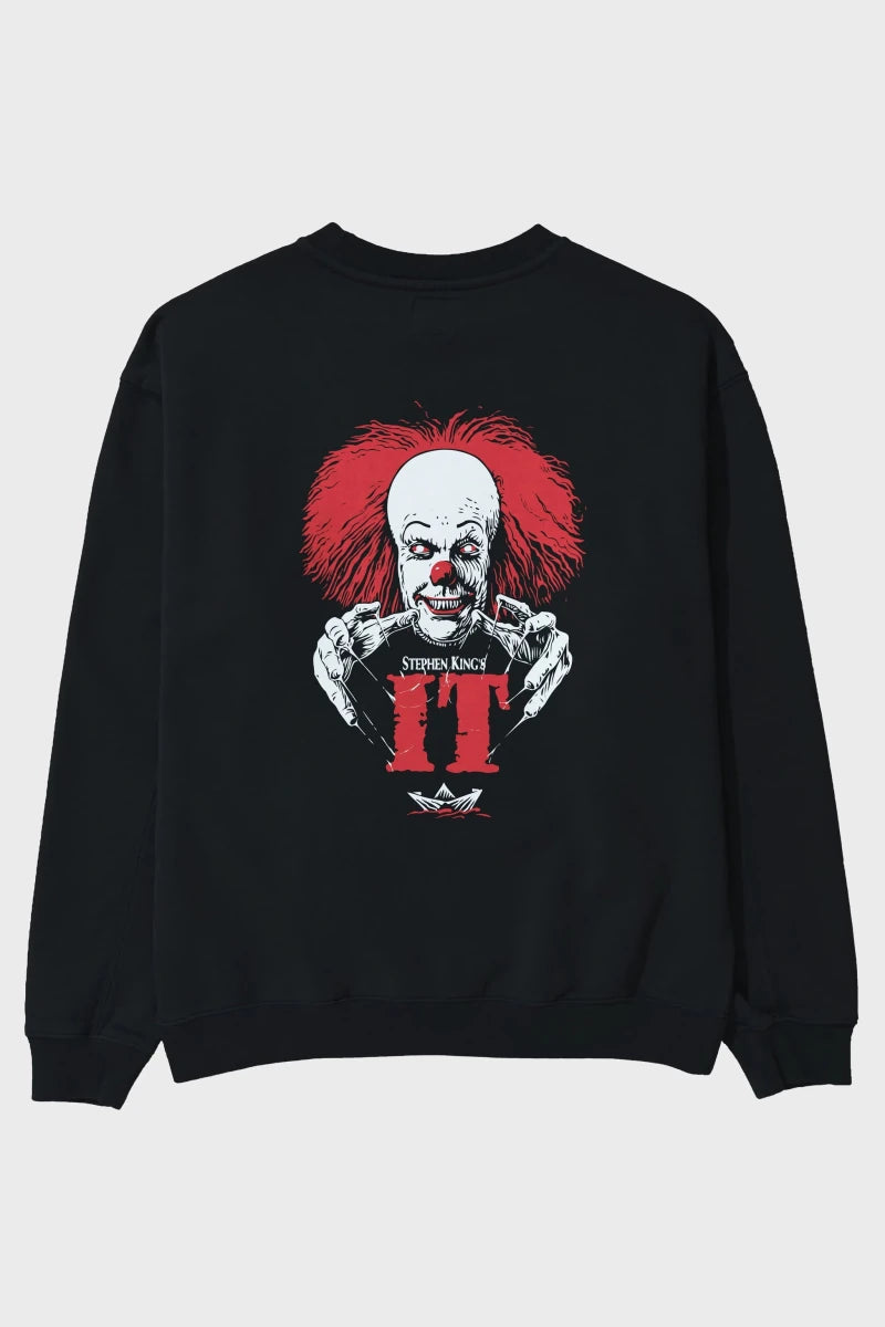 it Arka Baskılı Oversize Sweatshirt Erkek Kadın Unisex - Cilexi