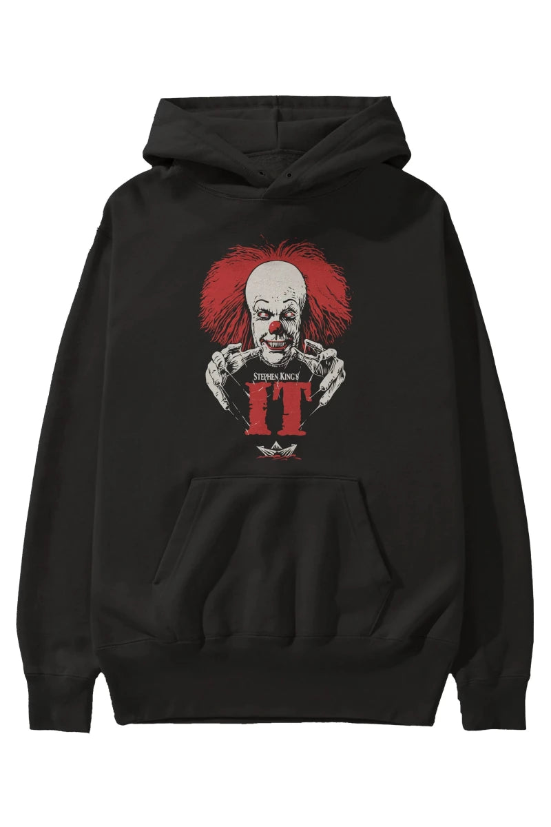 it Ön Baskılı Hoodie Oversize Kapüşonlu Sweatshirt Erkek Kadın Unisex - Cilexi