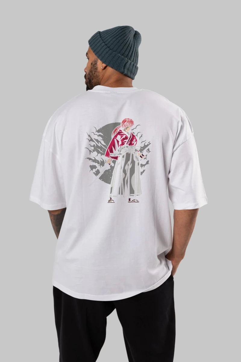 kenshin Arka Baskılı Oversize t-shirt Erkek Kadın Unisex %100 Pamuk - Cilexi