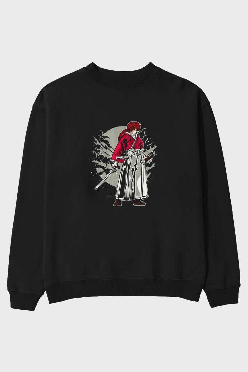 kenshin Ön Baskılı Oversize Sweatshirt Erkek Kadın Unisex - Cilexi