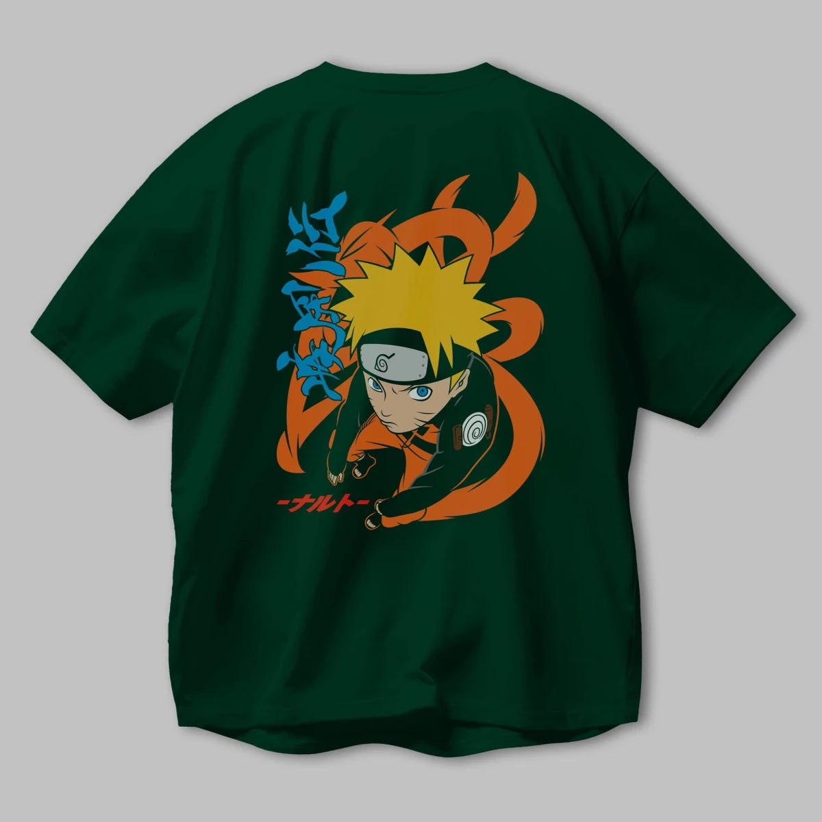 naruto uzumaki 1 Anime Arka Baskılı Oversize t-shirt Erkek Kadın Unisex - Cilexi