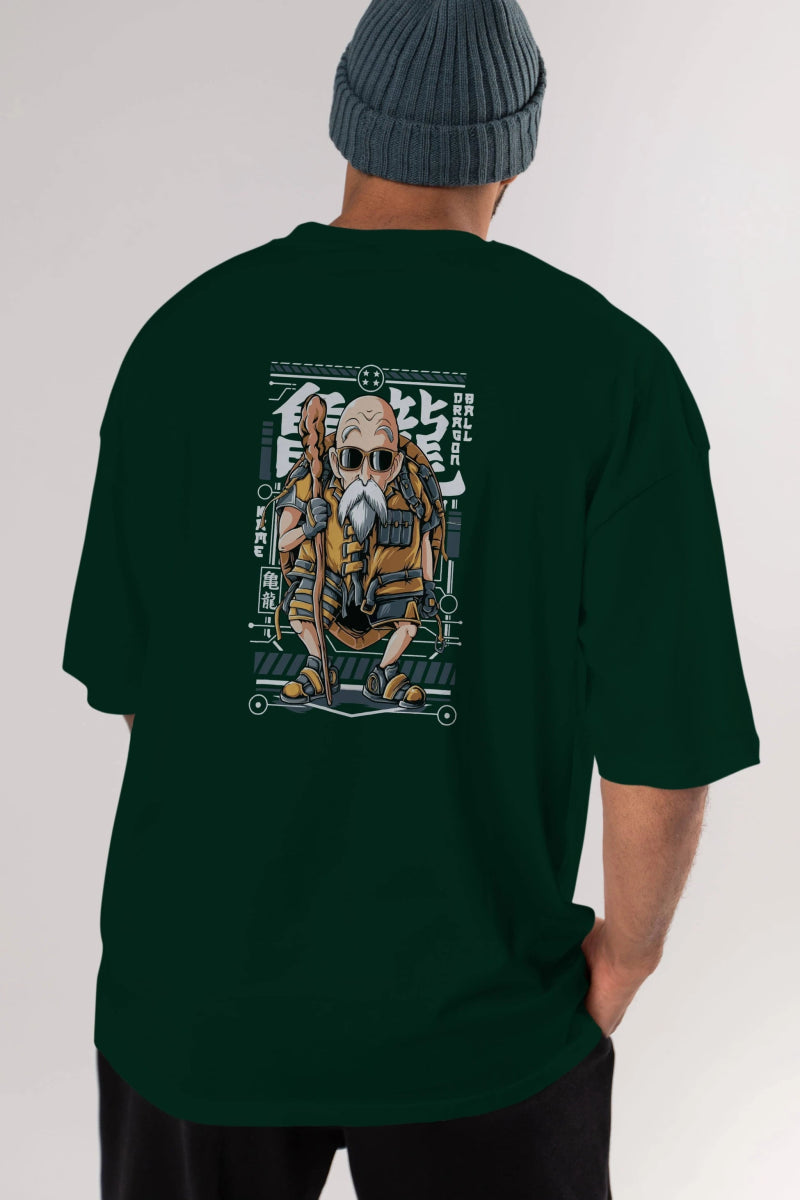 roshi new Anime Arka Baskılı Oversize t-shirt Erkek Kadın Unisex - Cilexi