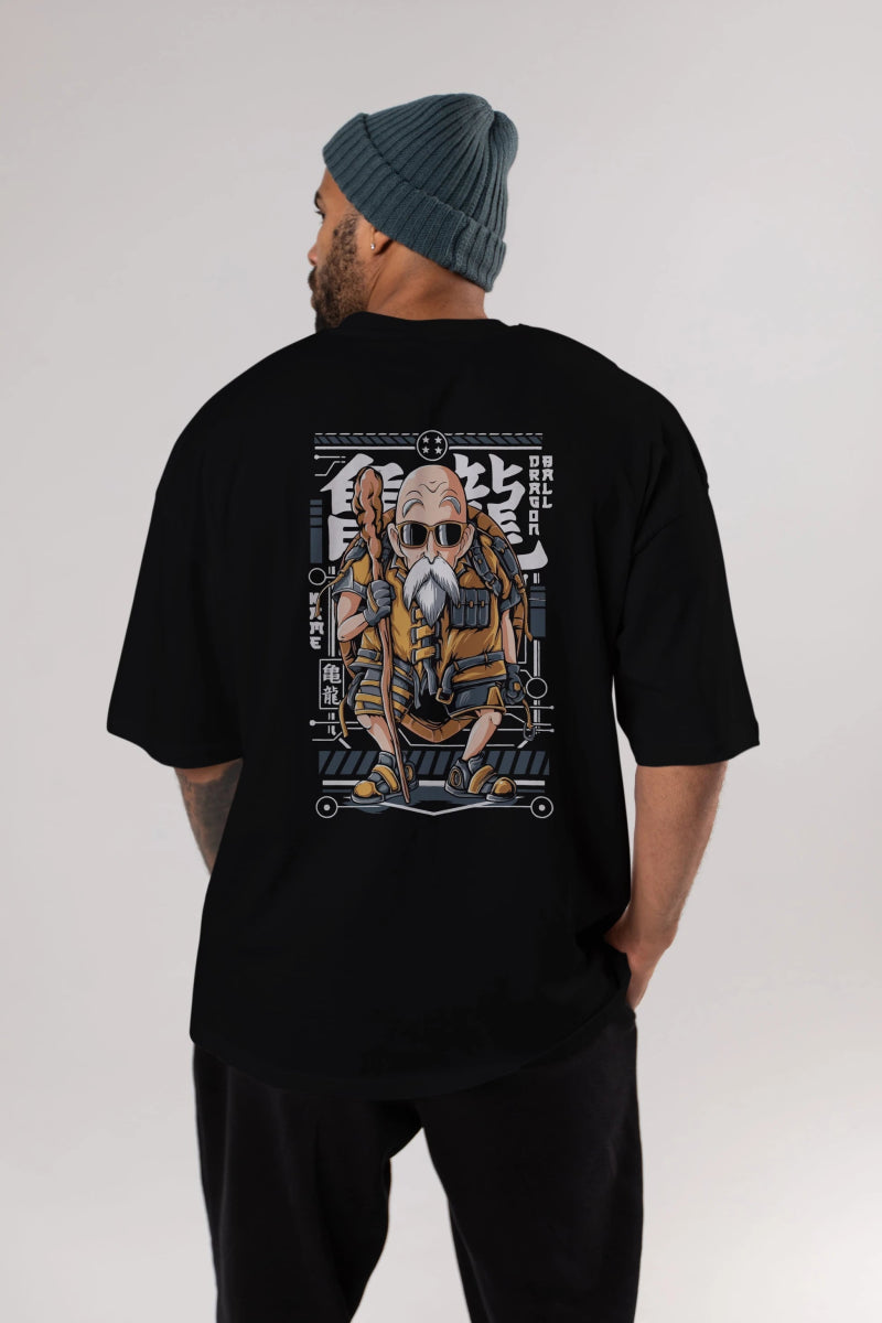 roshi new Anime Arka Baskılı Oversize t-shirt Erkek Kadın Unisex - Cilexi