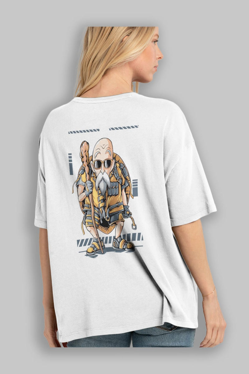 roshi new Anime Arka Baskılı Oversize t-shirt Erkek Kadın Unisex - Cilexi
