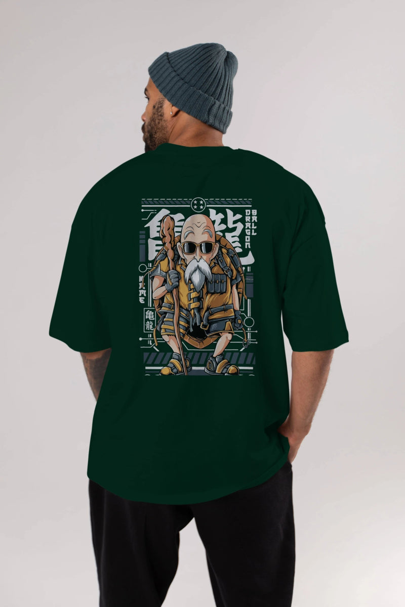 roshi new Anime Arka Baskılı Oversize t-shirt Erkek Kadın Unisex - Cilexi