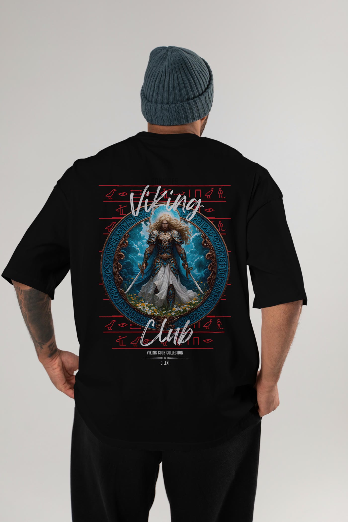 Baldur Baskılı Oversize t-shirt Erkek Kadın %100 Pamuk Bisiklet Yaka tişort