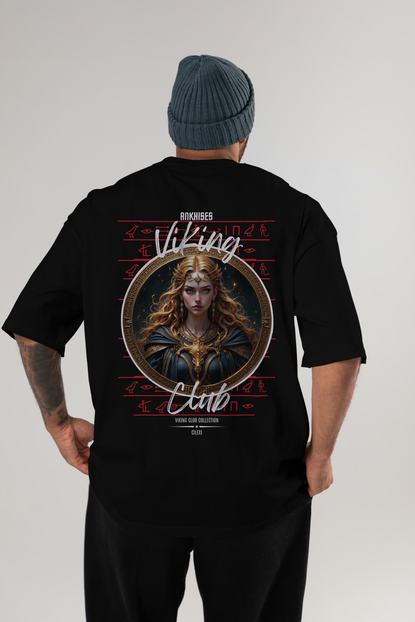 Freya Baskılı Oversize t-shirt Erkek Kadın %100 Pamuk Bisiklet Yaka tişort