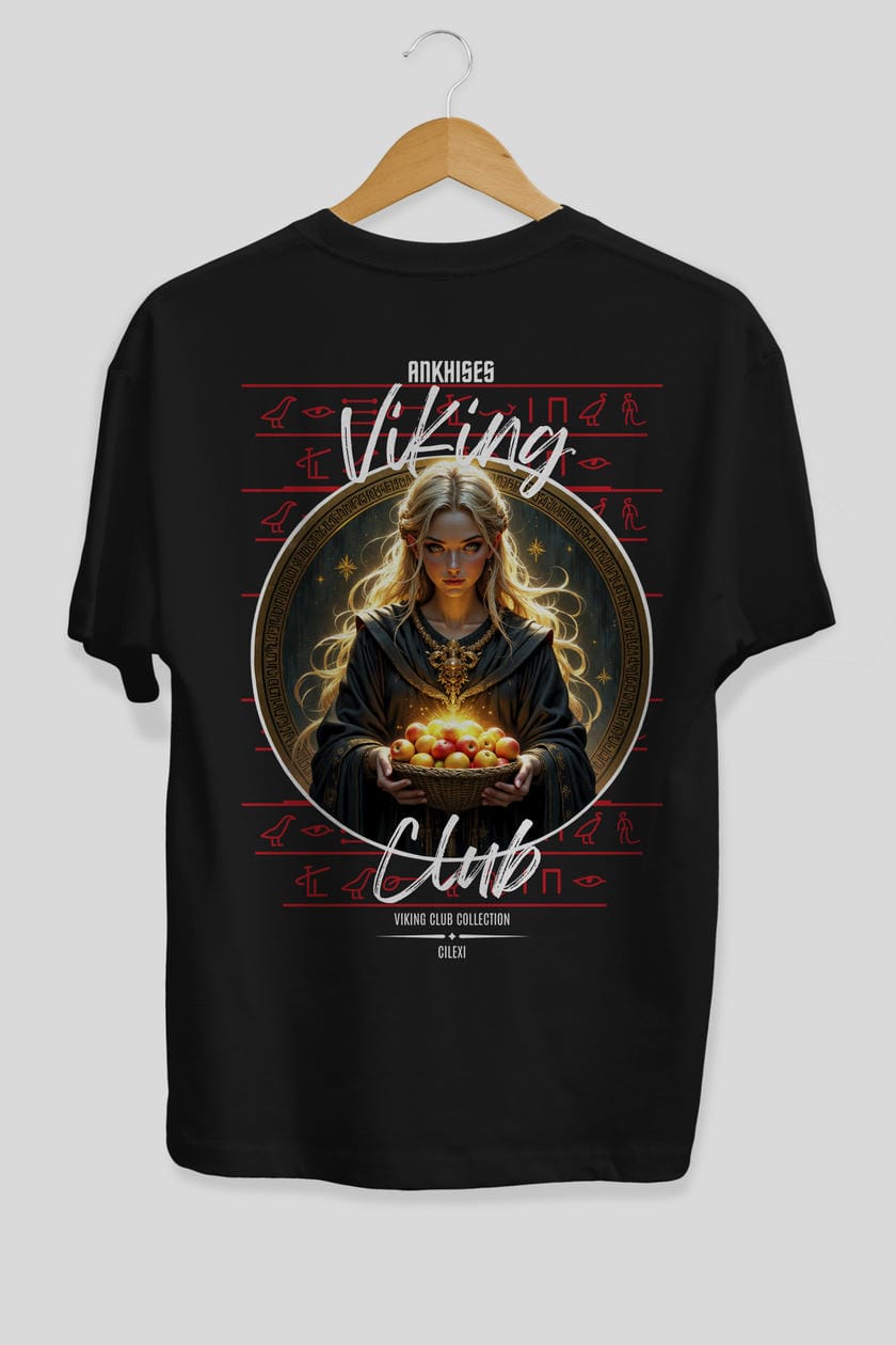 Viking Mitolojisi Serisi 16 Arka Baskılı Oversize t-shirt Erkek Kadın %100 Pamuk Bisiklet Yaka tişort